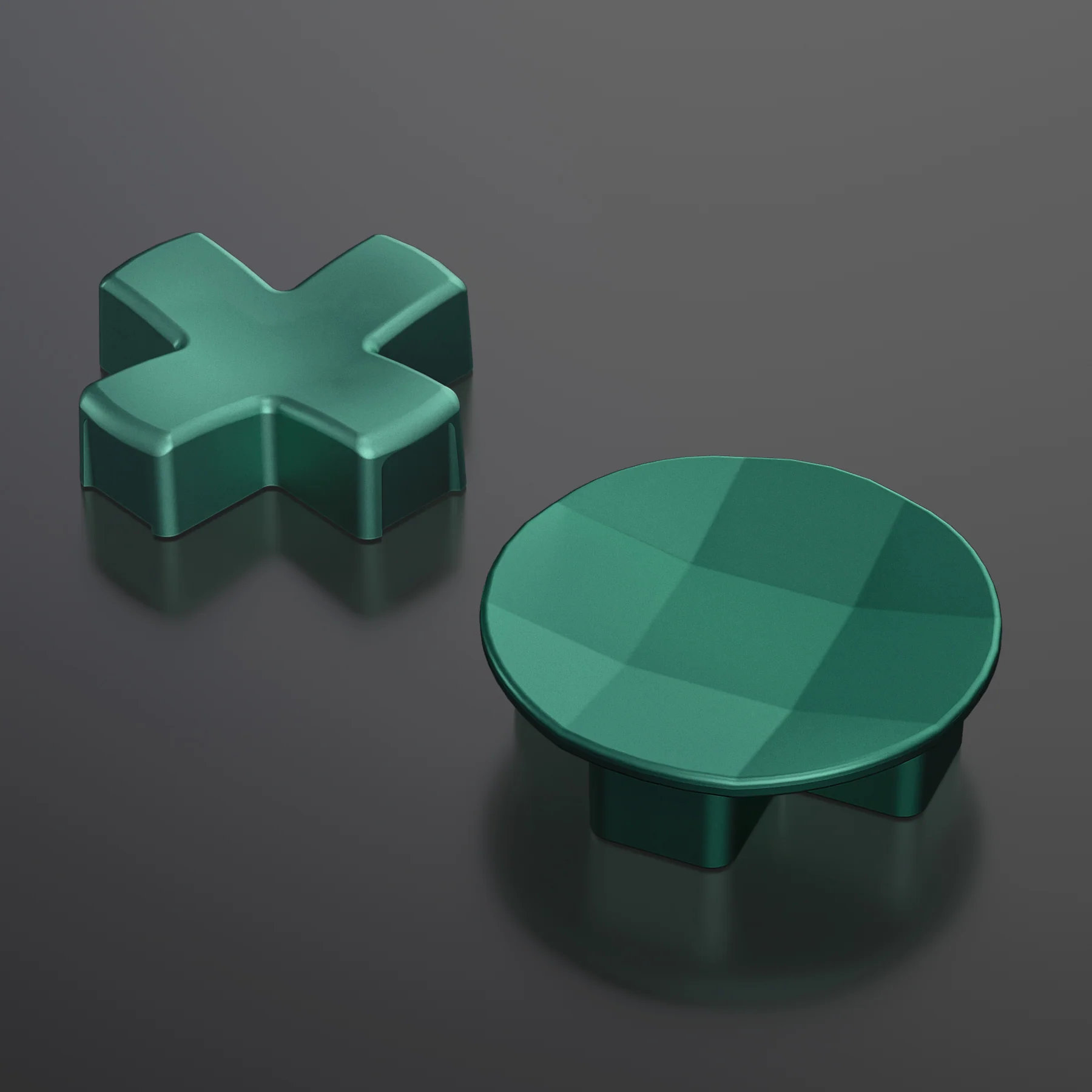 eXtremeRate 2 pcs Metalic Magnetic Stainless Steel D-Pads for Xbox One Elite (Model 1698) & Xbox One Elite Series 2 & Elite 2 Core Controller (Model 1797) - Aqua Green - Image 3