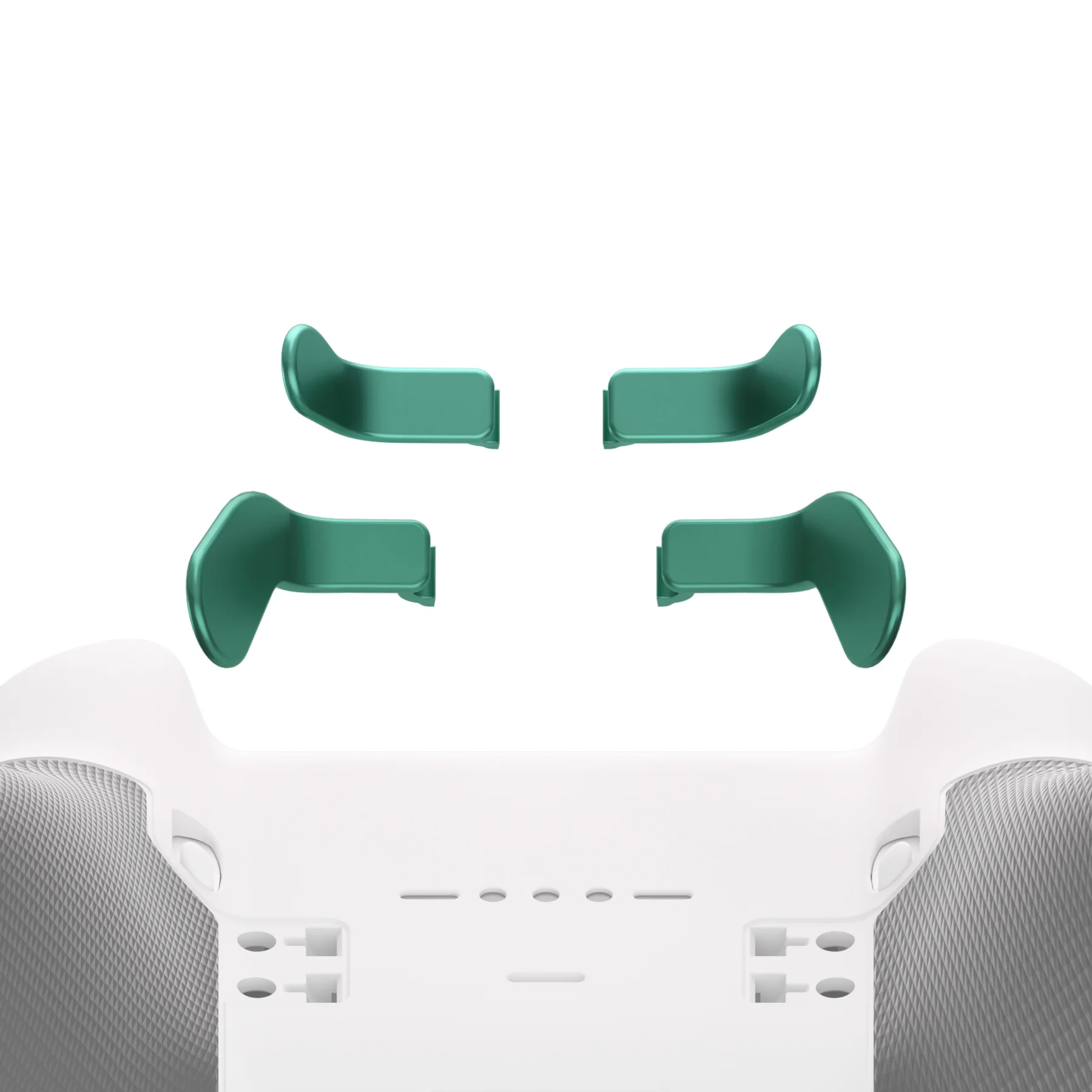 eXtremeRate 4 pcs Replacement Metalic Stainless Steel Paddles for Xbox One Elite & Xbox Elite Series 2 & Elite 2 Core Controller - Aqua Green