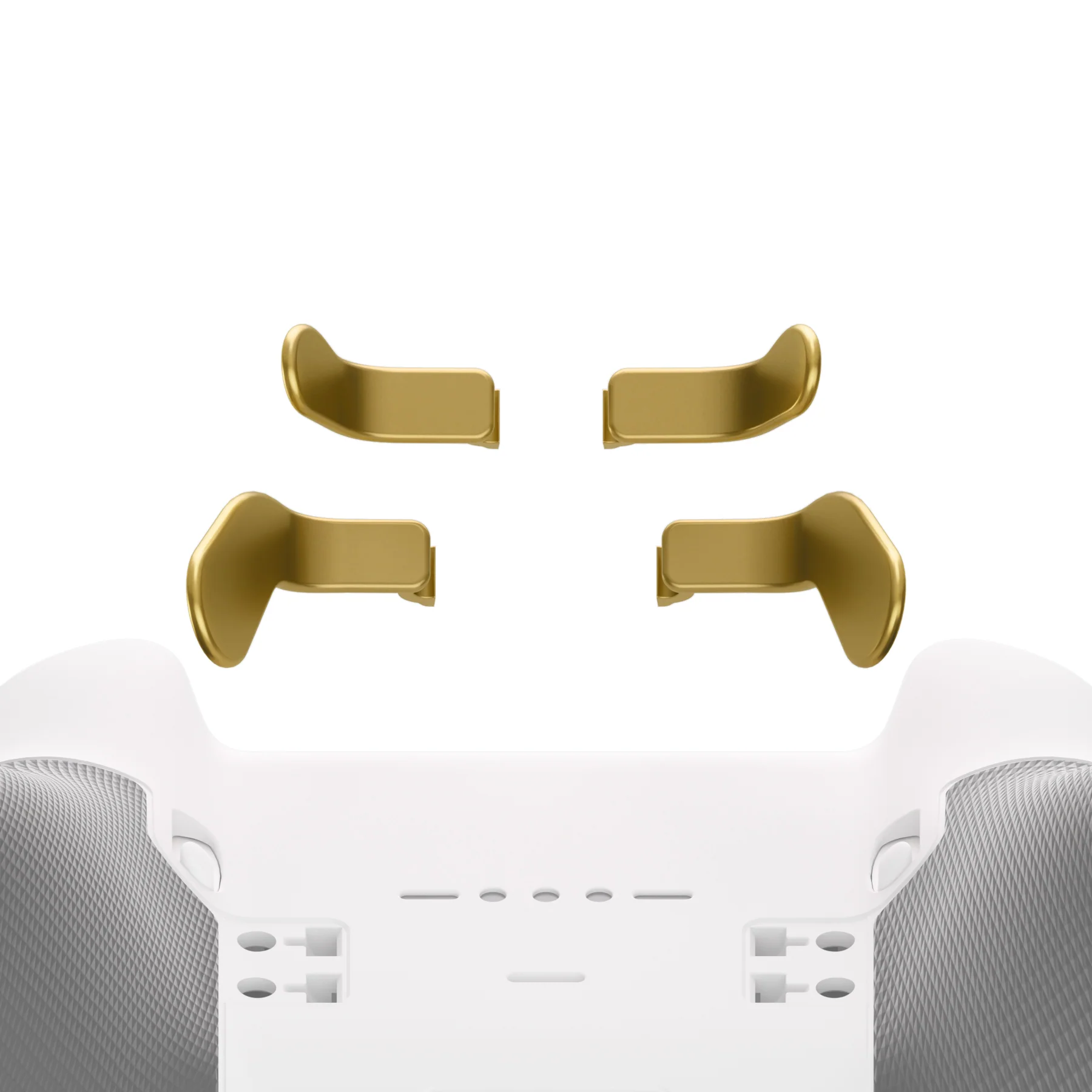 eXtremeRate 4 pcs Replacement Metalic Stainless Steel Paddles for Xbox One Elite & Xbox Elite Series 2 & Elite 2 Core Controller - Hero Gold