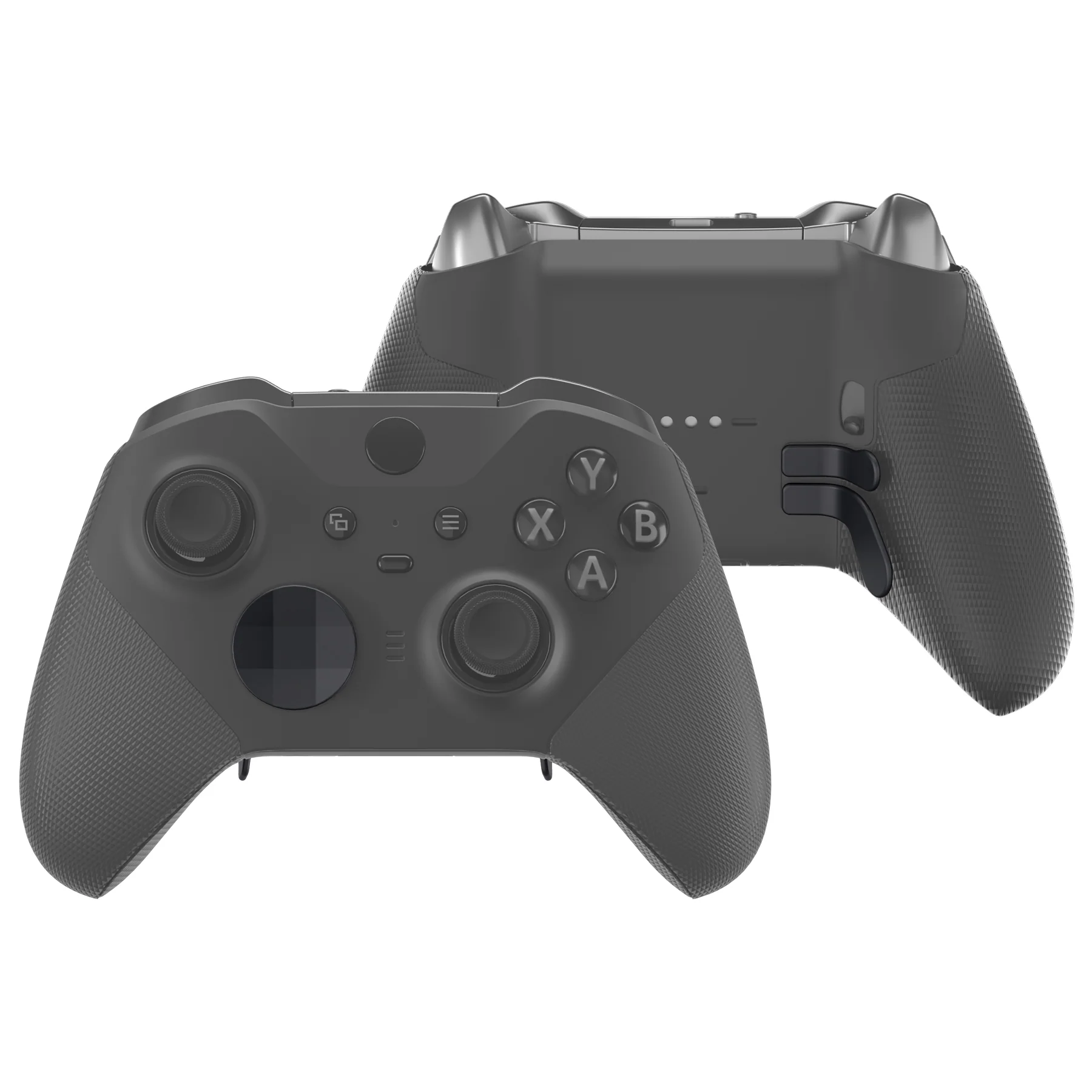 eXtremeRate 6 in 1 Replacement Metallic Magnetic Stainless Steel Back Paddles and D-Pads Kits for Xbox One Elite & Xbox Elite Series 2 & Elite 2 Core Controller - Black