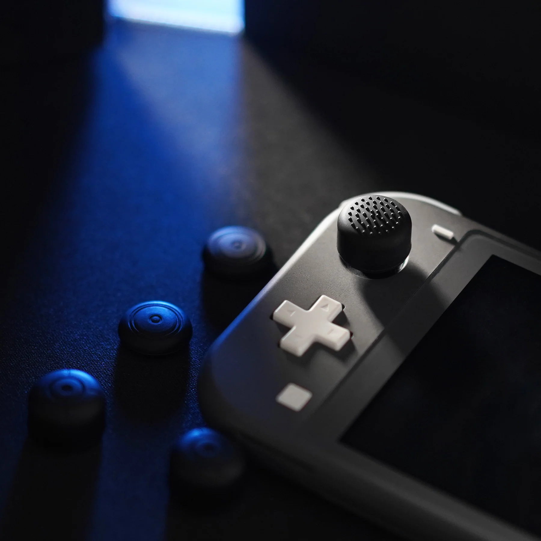 eXtremeRate 6 Pcs Black Silicone Extended Length Thumb Grips for Nintendo Switch - NSPJ0006B - Image 4