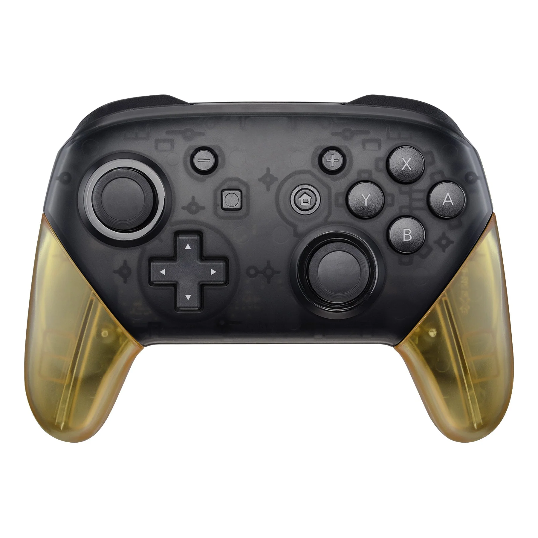 eXtremeRate Replacement Handle Grips for Nintendo Switch Pro Controller - Amber Yellow