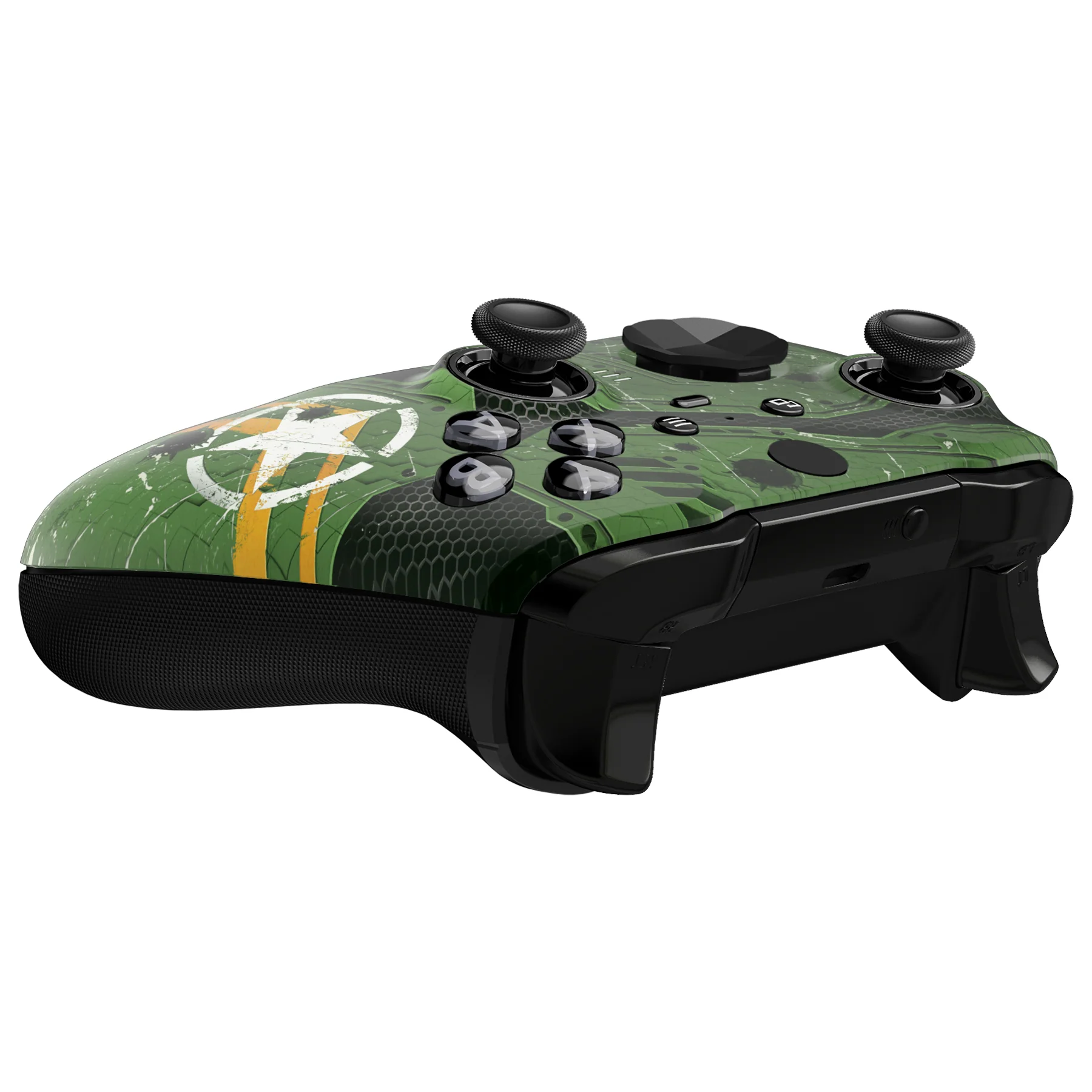 eXtremeRate Replacement Front Housing Shell Case with Accent Rings for Xbox One Elite Series 2 & Elite 2 Core Controller (Model 1797) - Army Mecha - Image 7