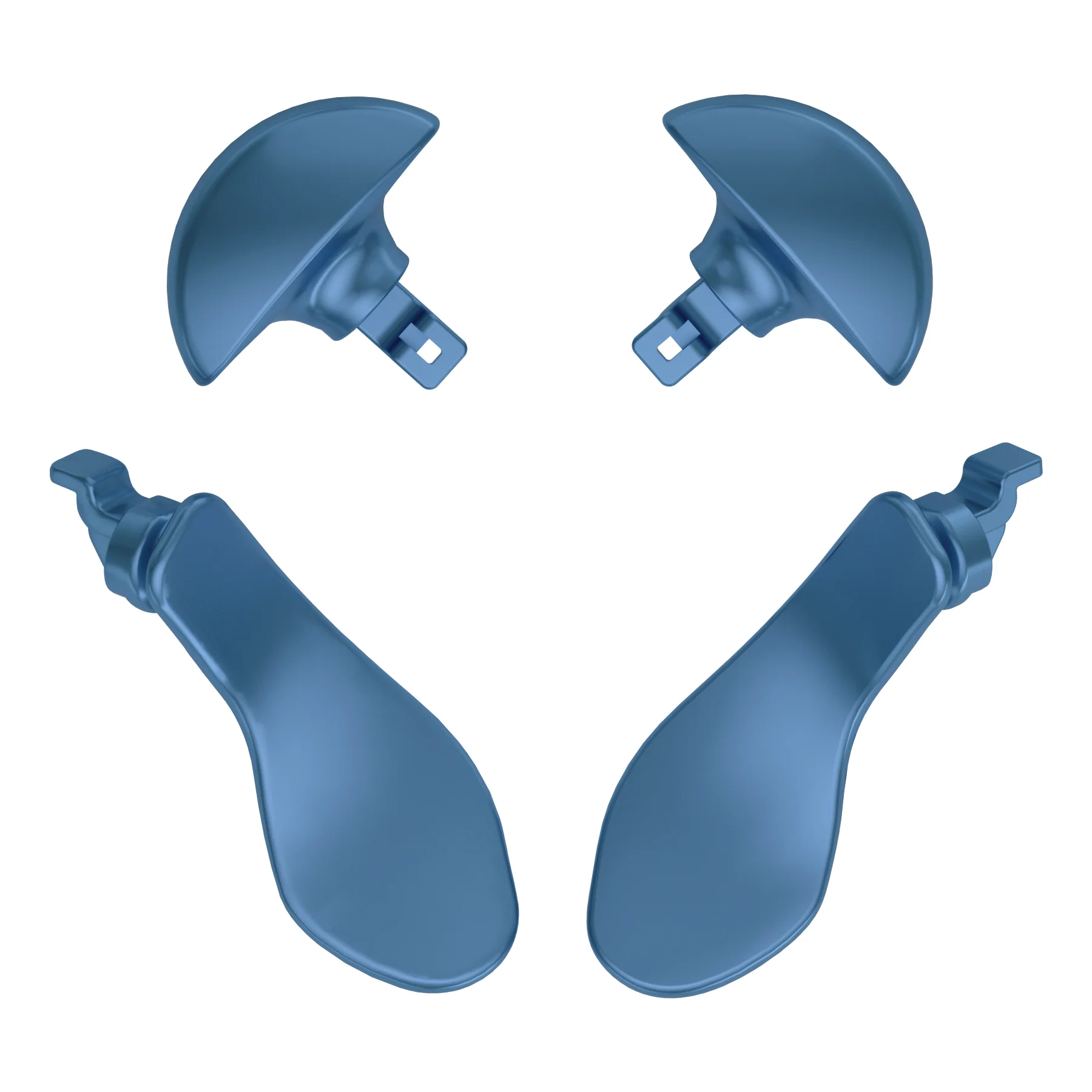 eXtremeRate Replacement Interchangeable 4PCS Metal Back Paddles for PS5 Edge Controller - Metallic Neptune Blue