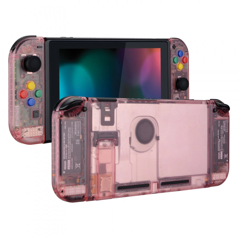 eXtremeRate Replacement Full Set Shells with Buttons for Nintendo Switch - Cherry Pink