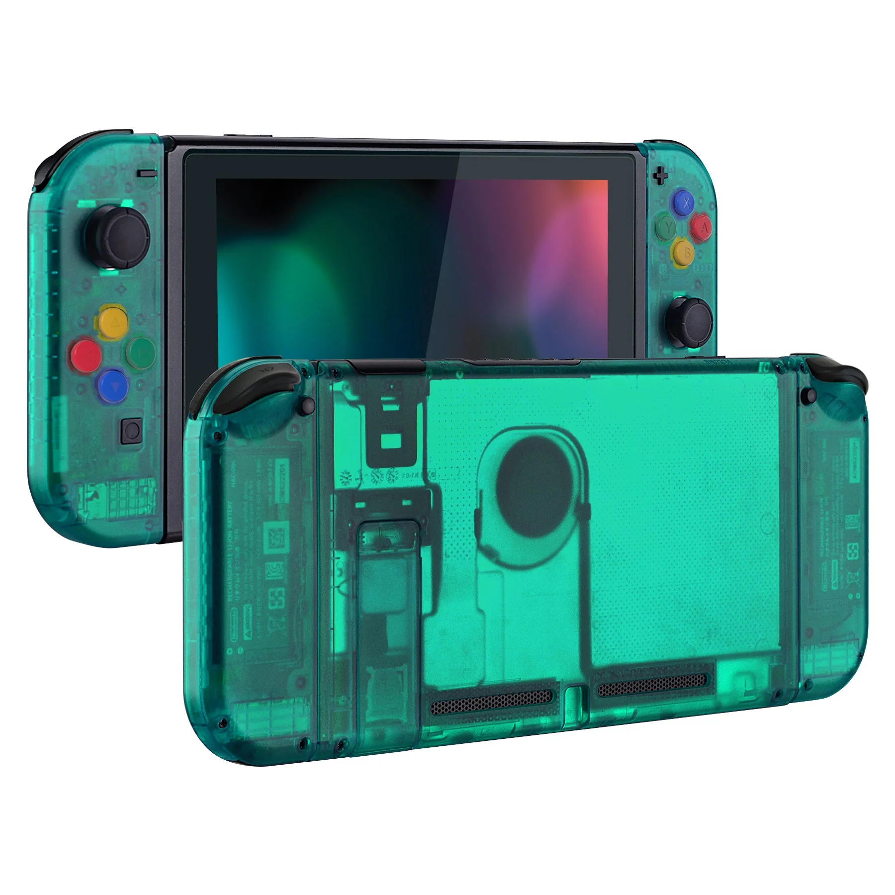 eXtremeRate Replacement Full Set Shells with Buttons for Nintendo Switch - Emerald Green