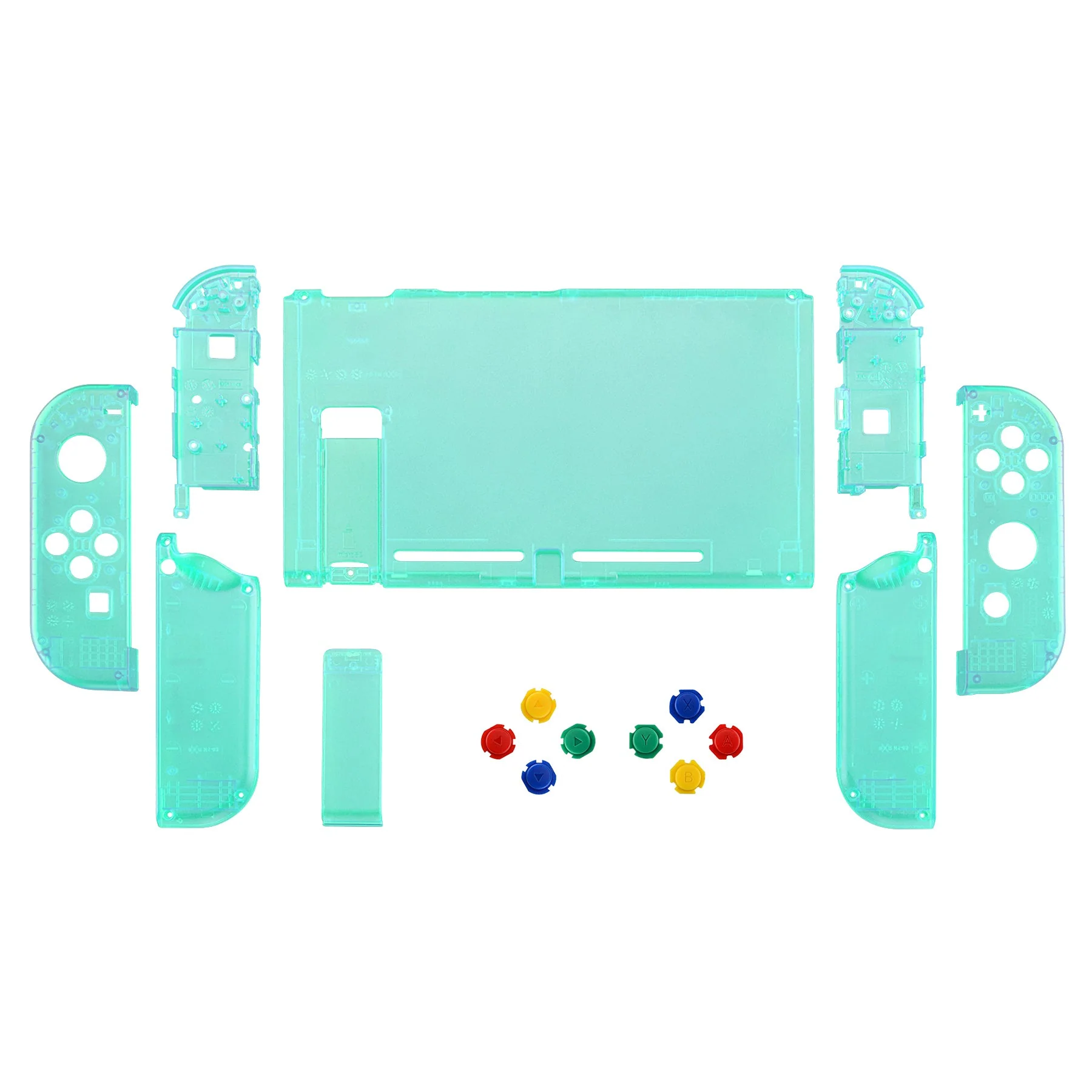 eXtremeRate Replacement Full Set Shells with Buttons for Nintendo Switch - Emerald Green - Image 2