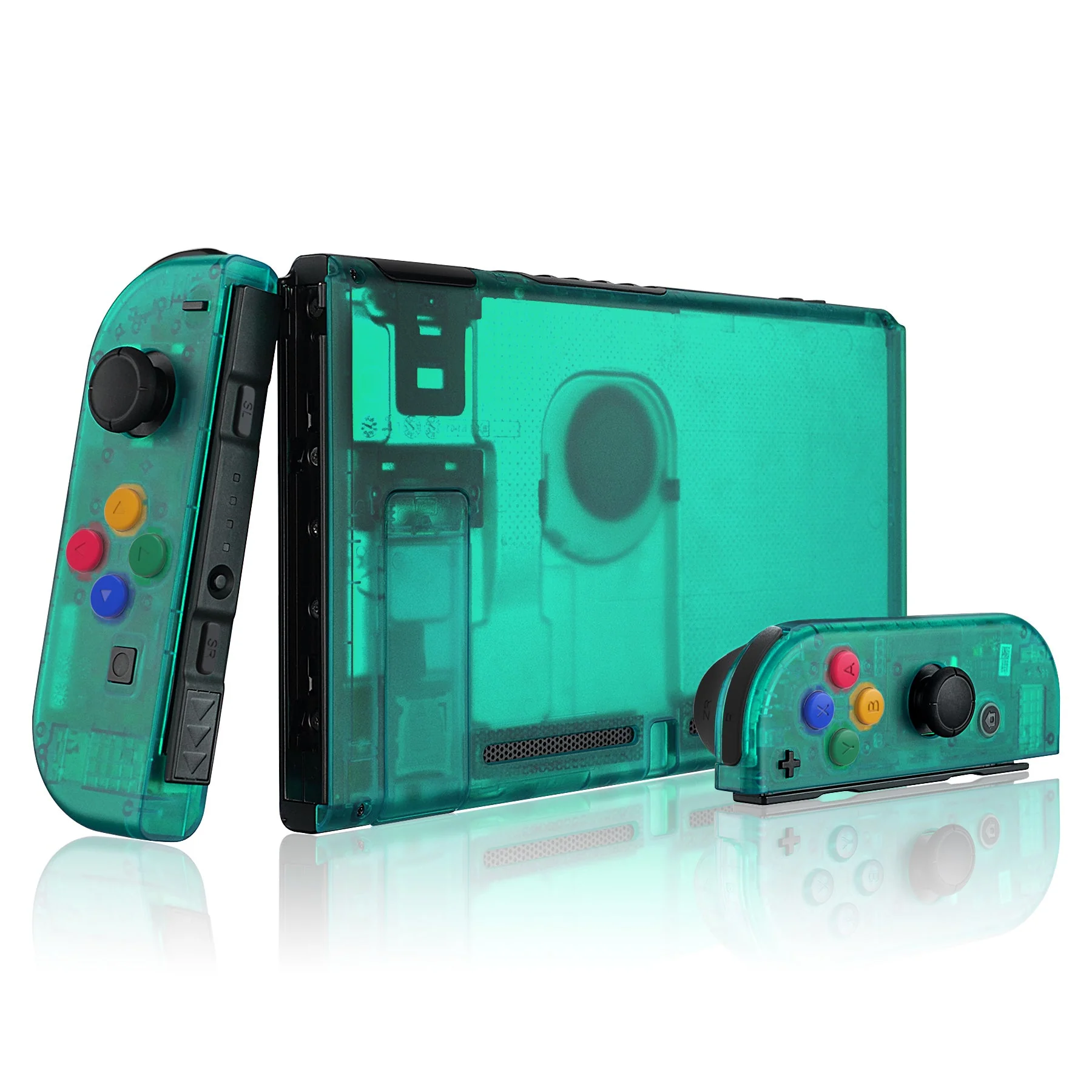 eXtremeRate Replacement Full Set Shells with Buttons for Nintendo Switch - Emerald Green - Image 3
