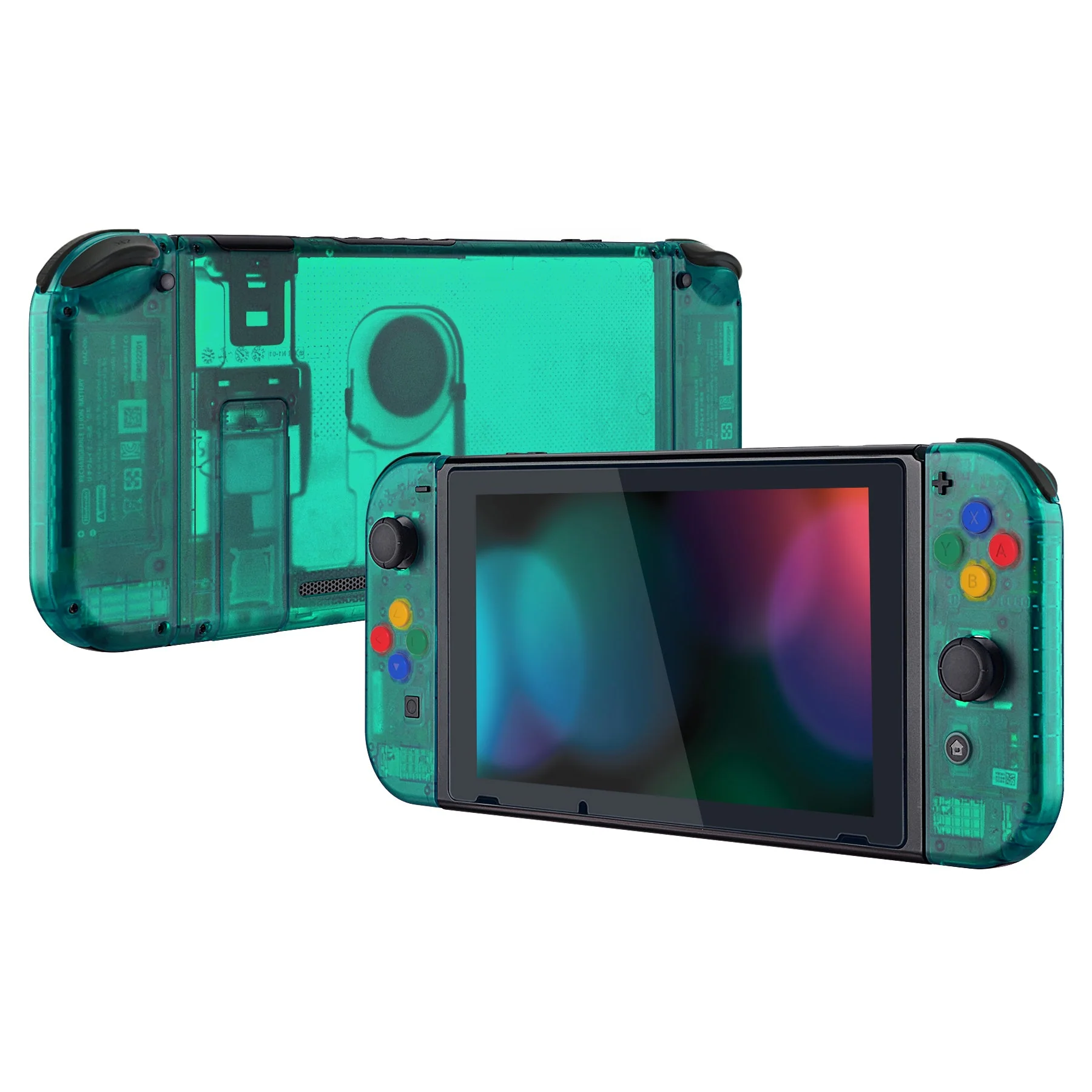 eXtremeRate Replacement Full Set Shells with Buttons for Nintendo Switch - Emerald Green - Image 5