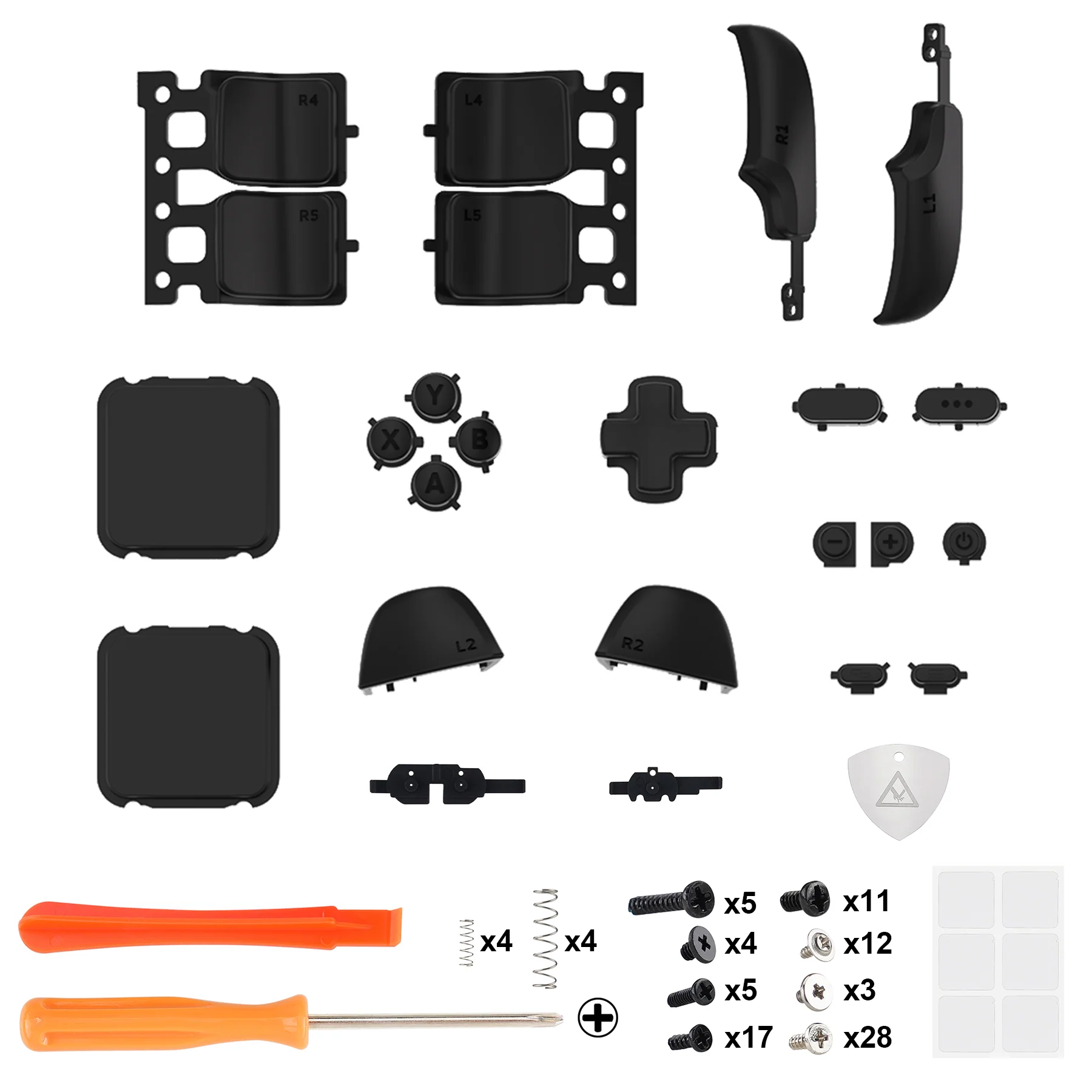 eXtremeRate Replacement Full Set Buttons for Steam Deck LCD - Black - Image 2
