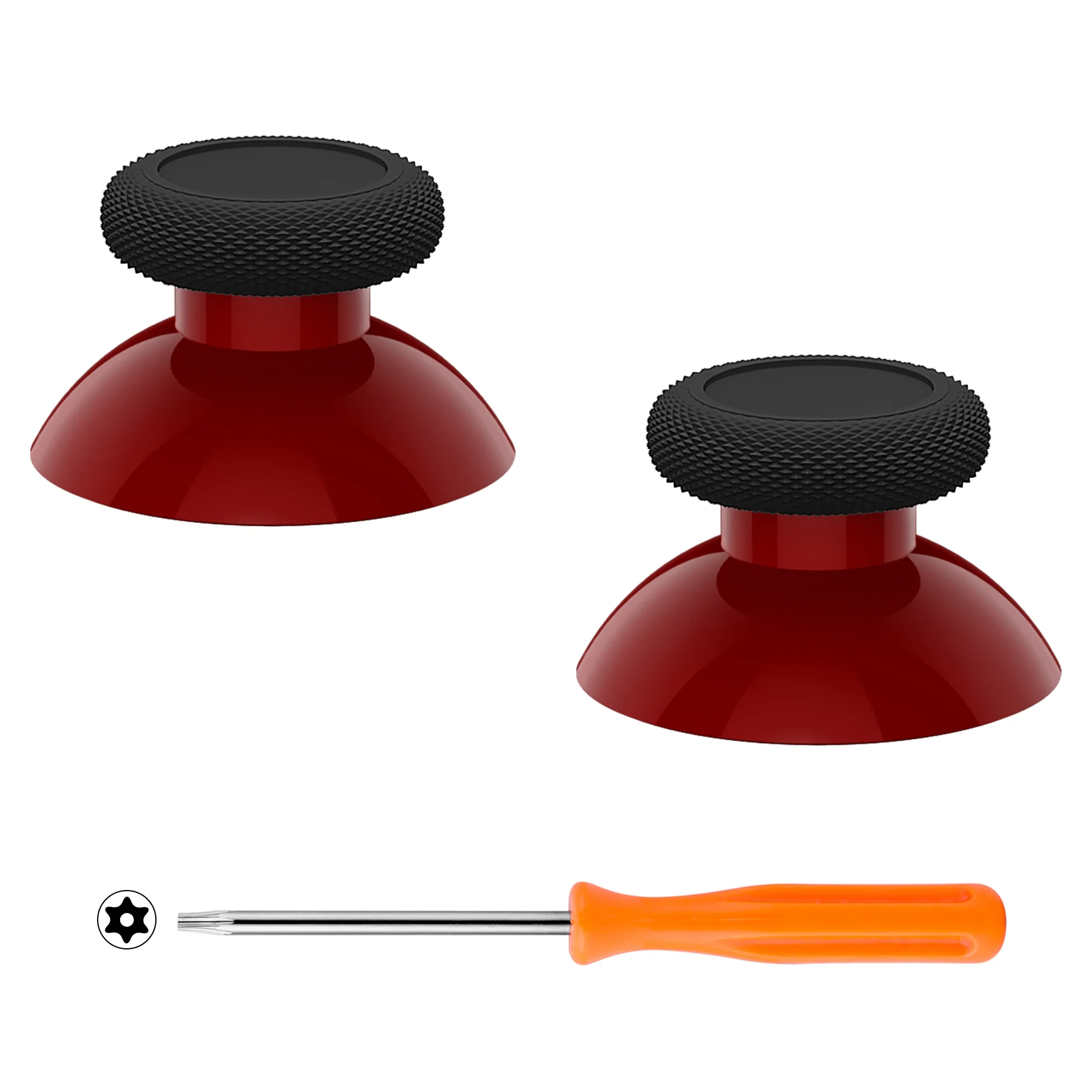 eXtremeRate Replacement Thumbsticks for Xbox Series X/S Controller & Xbox One X/S Controller & Xbox One Standard Controller & Xbox One Elite Controller - Carmine Red & Black