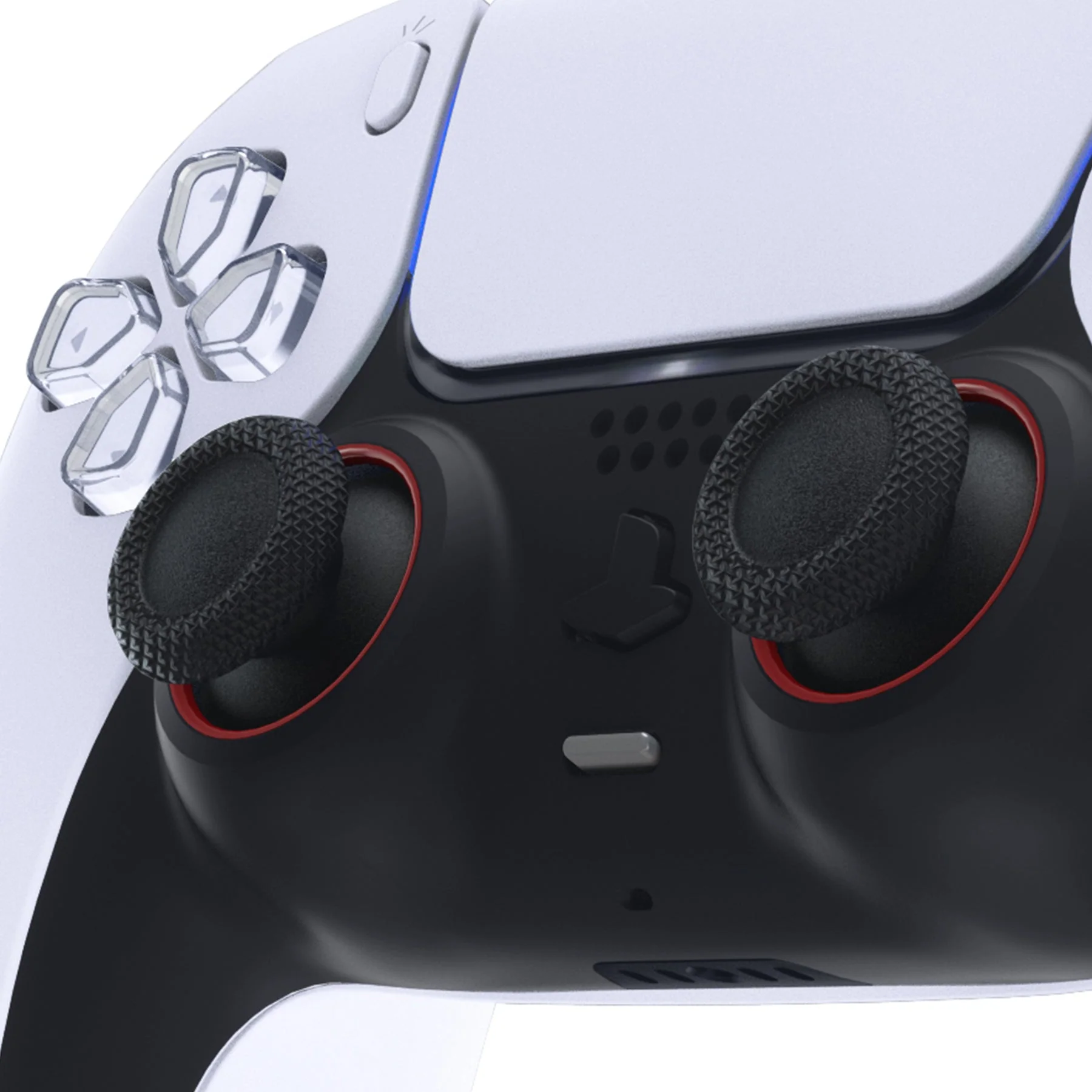 eXtremeRate Custom Replacement Accent Rings for PS5 Controller - Carmine Red - Image 5