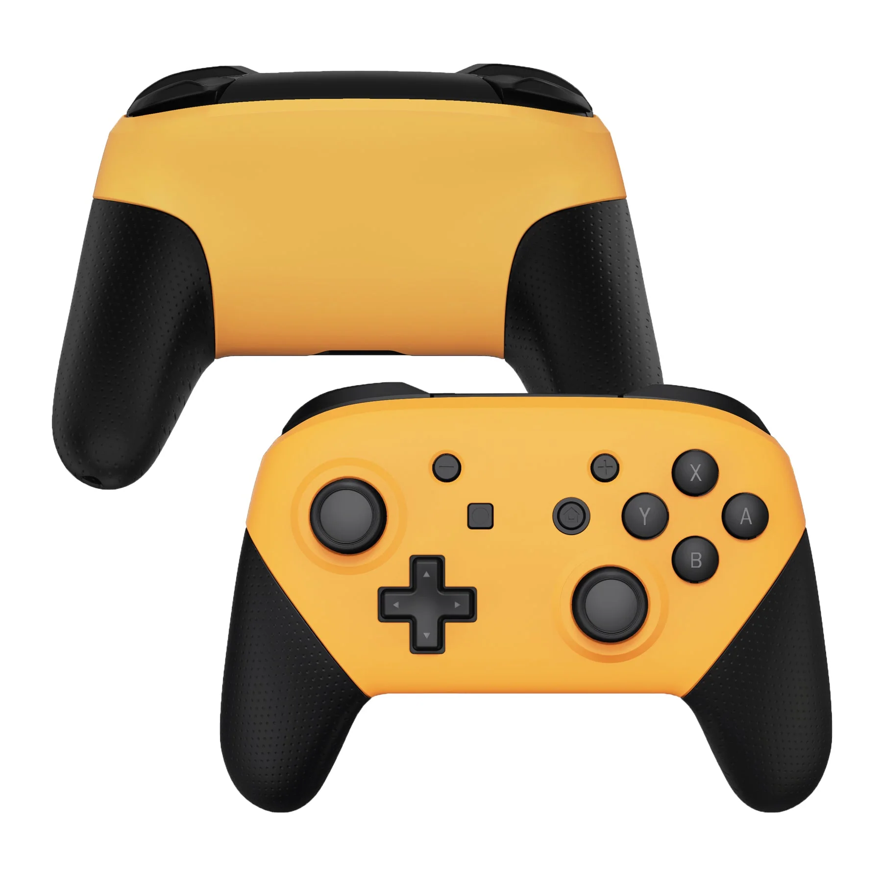eXtremeRate Replacement Faceplate and Backplate for Nintendo Switch Pro Controller - Caution Yellow