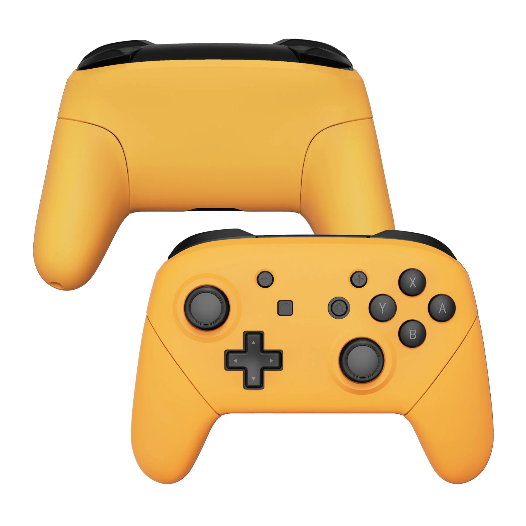 eXtremeRate Replacement Full Set Shell Faceplate Backplate Handles for Nintendo Switch Pro - Caution Yellow