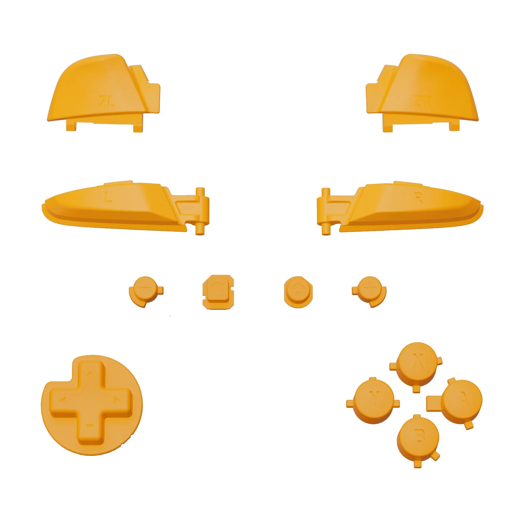 eXtremeRate DIY Replacement Full Set Buttons for Nintendo Switch Pro Controller - Caution Yellow - Image 2