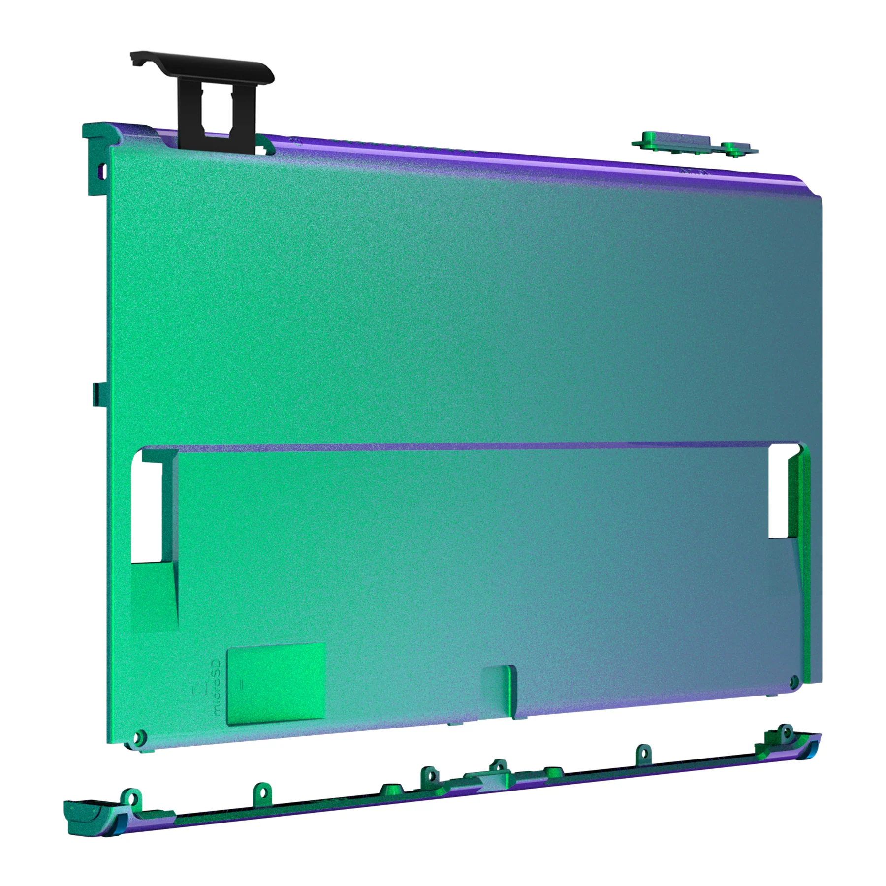 eXtremeRate Replacement Back Plate for Nintendo Switch OLED Console - Chameleon Green Purple