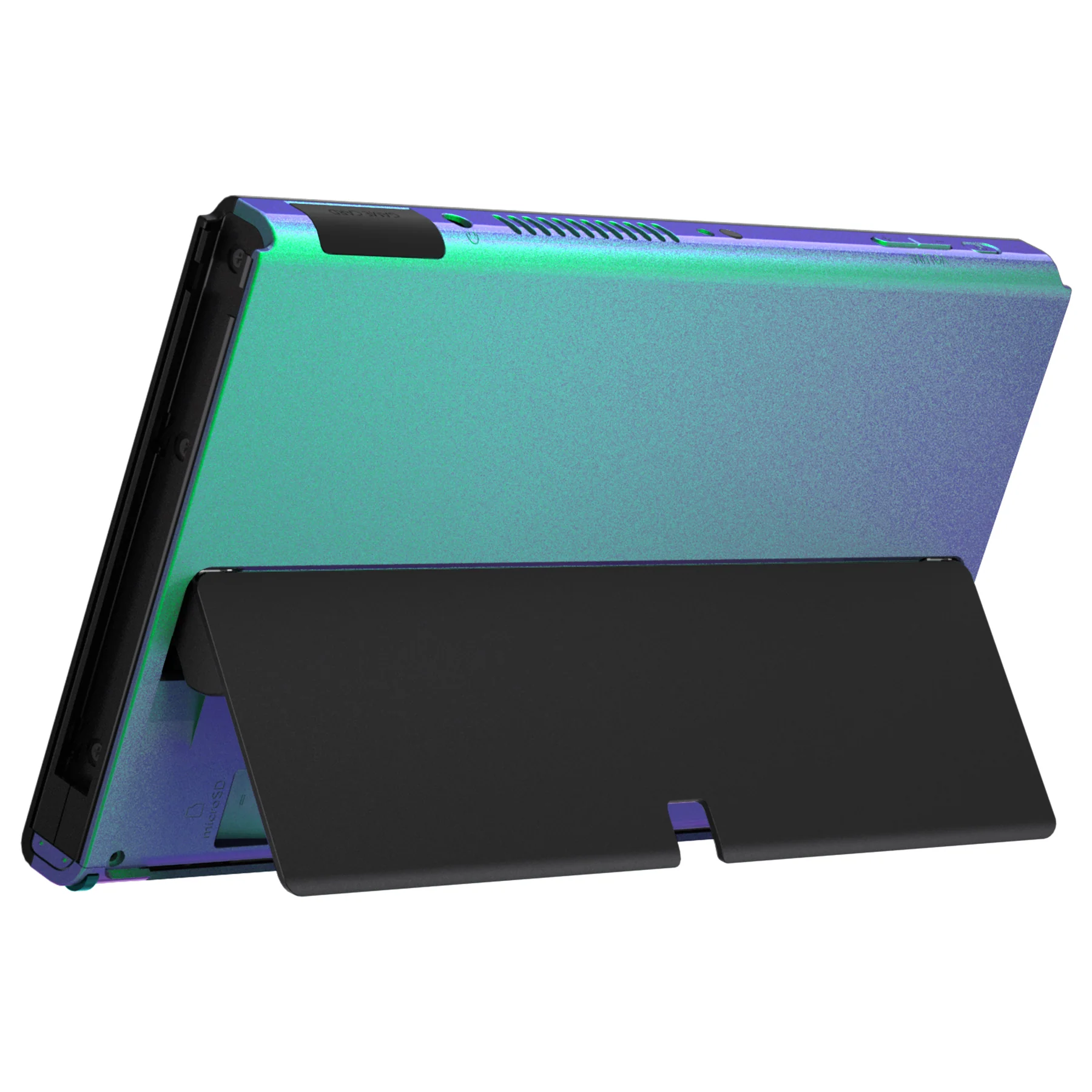 eXtremeRate Replacement Back Plate for Nintendo Switch OLED Console - Chameleon Green Purple - Image 6