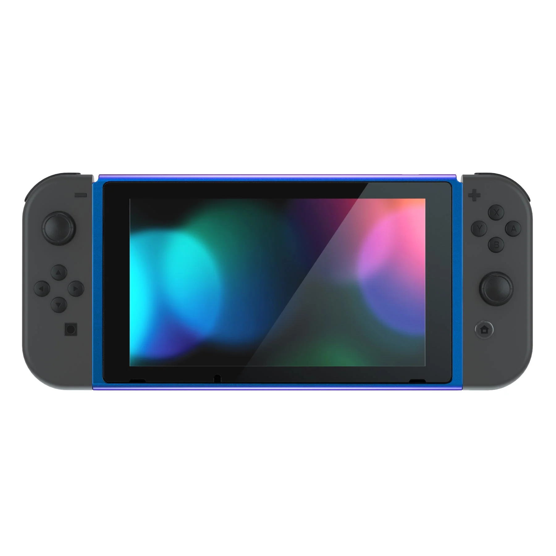 eXtremeRate DIY Replacement Housing Shell Front Frame with Volume Up Down Power Buttons for NS Switch Console - Chameleon Purple Blue - Image 3