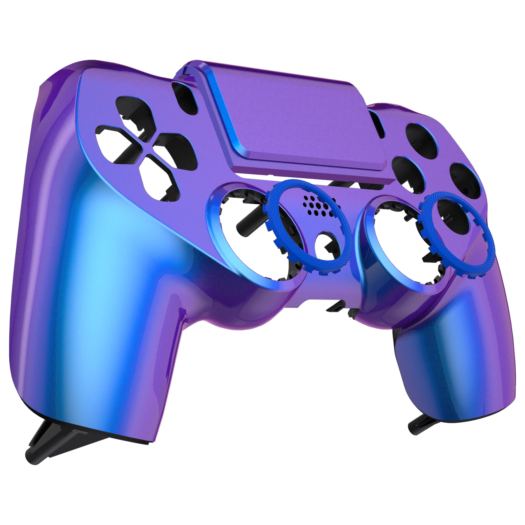 eXtremeRate Ghost Redesigned Front Housing Shell with Touch Pad Compatible with PS4 Slim Pro Controller JDM-040/050/055 - Chameleon Purple Blue - Image 9