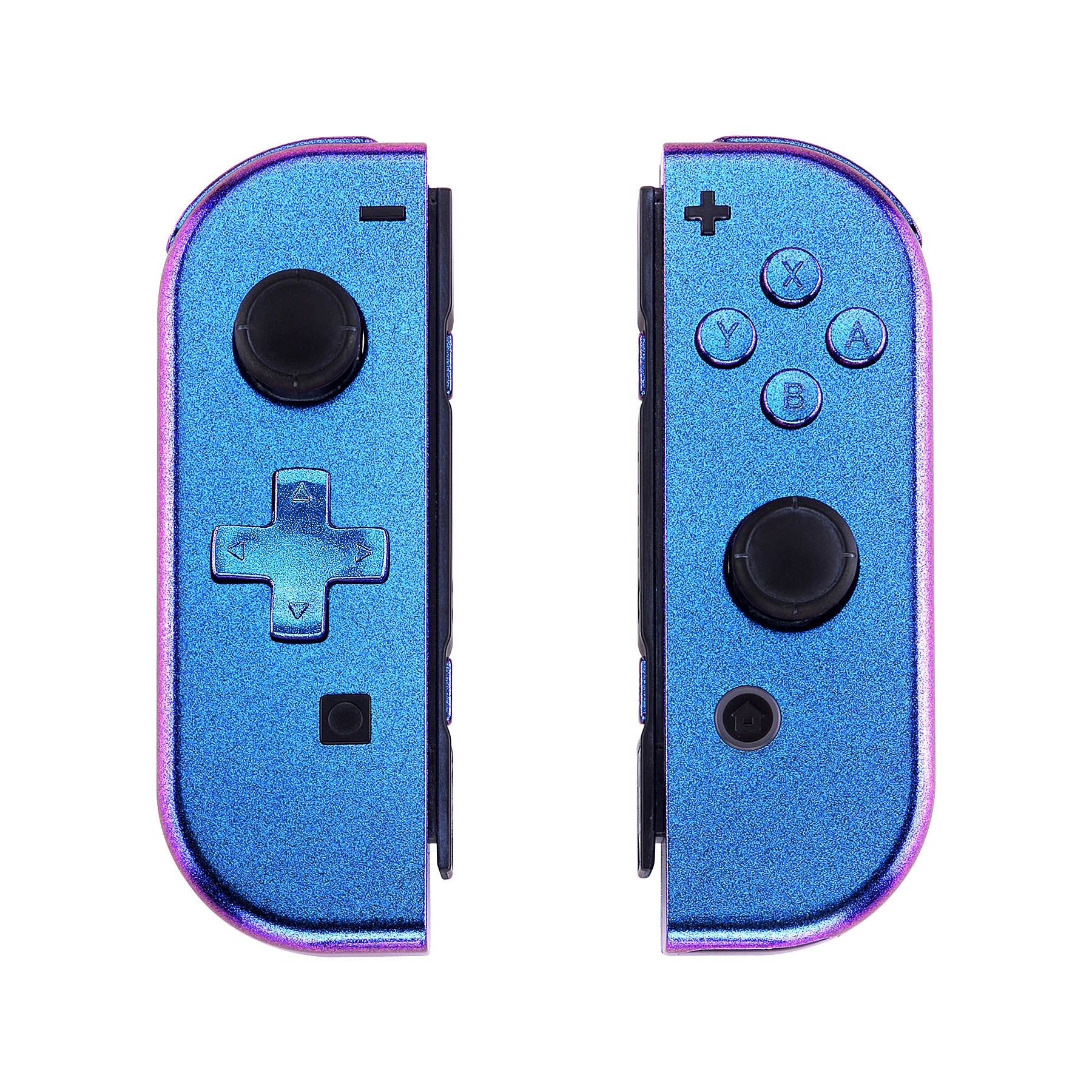 eXtremeRate Dpad Version Replacement Full Set Shell Case with Buttons for Joycon of NS Switch - Chameleon Purple Blue - Image 8