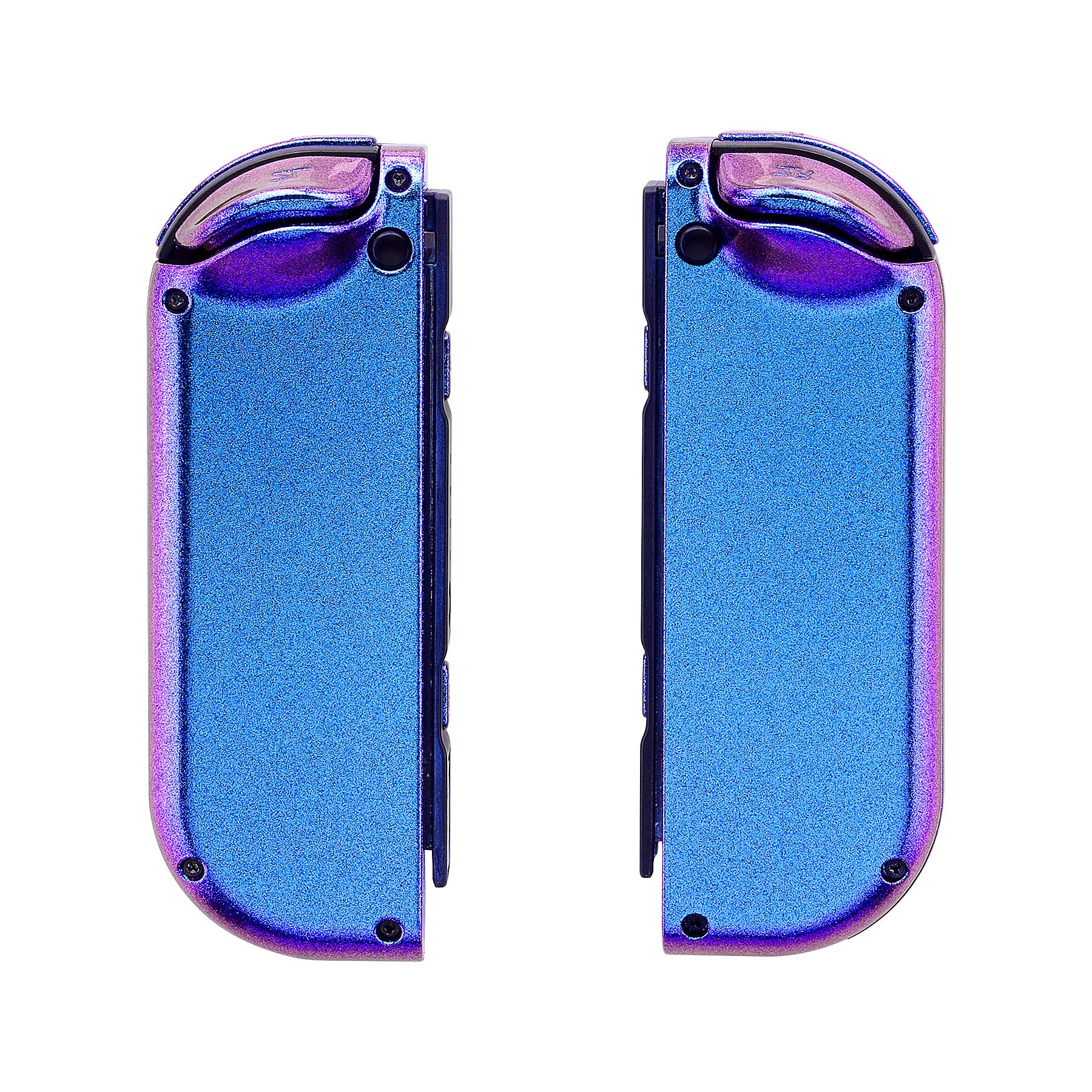 eXtremeRate Dpad Version Replacement Full Set Shell Case with Buttons for Joycon of NS Switch - Chameleon Purple Blue - Image 9