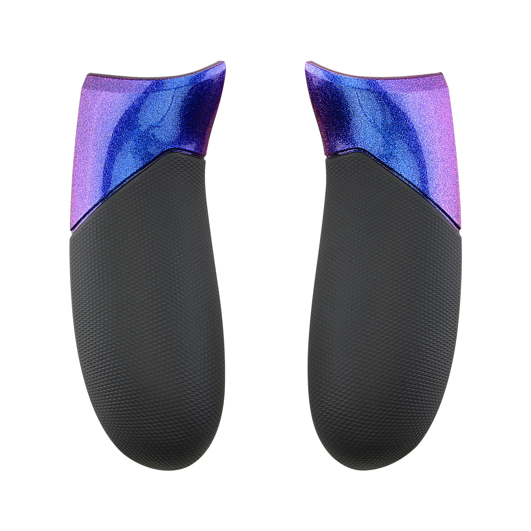 eXtremeRate Replacement Rubberized Rear Handle Grips Back Panels for Xbox One Elite Controller (Model 1698) - Chameleon Purple Blue