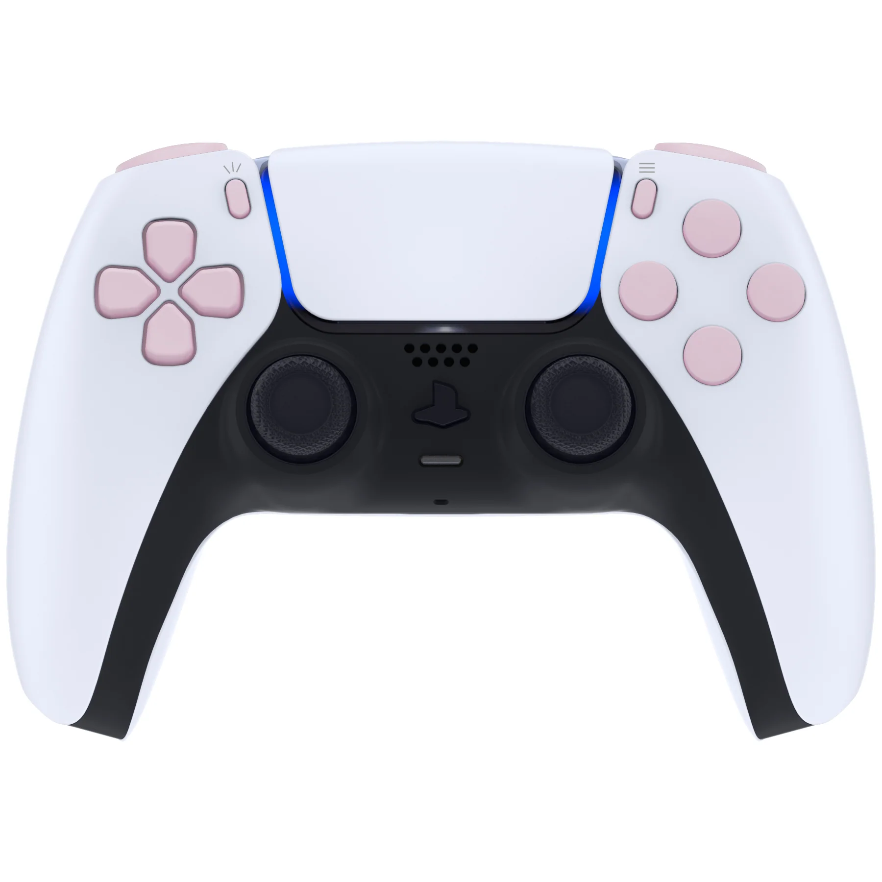 eXtremeRate Replacement Full Set Buttons Compatible with PS5 Controller BDM-030/040/050/060 - Cherry Blossoms Pink - Image 4