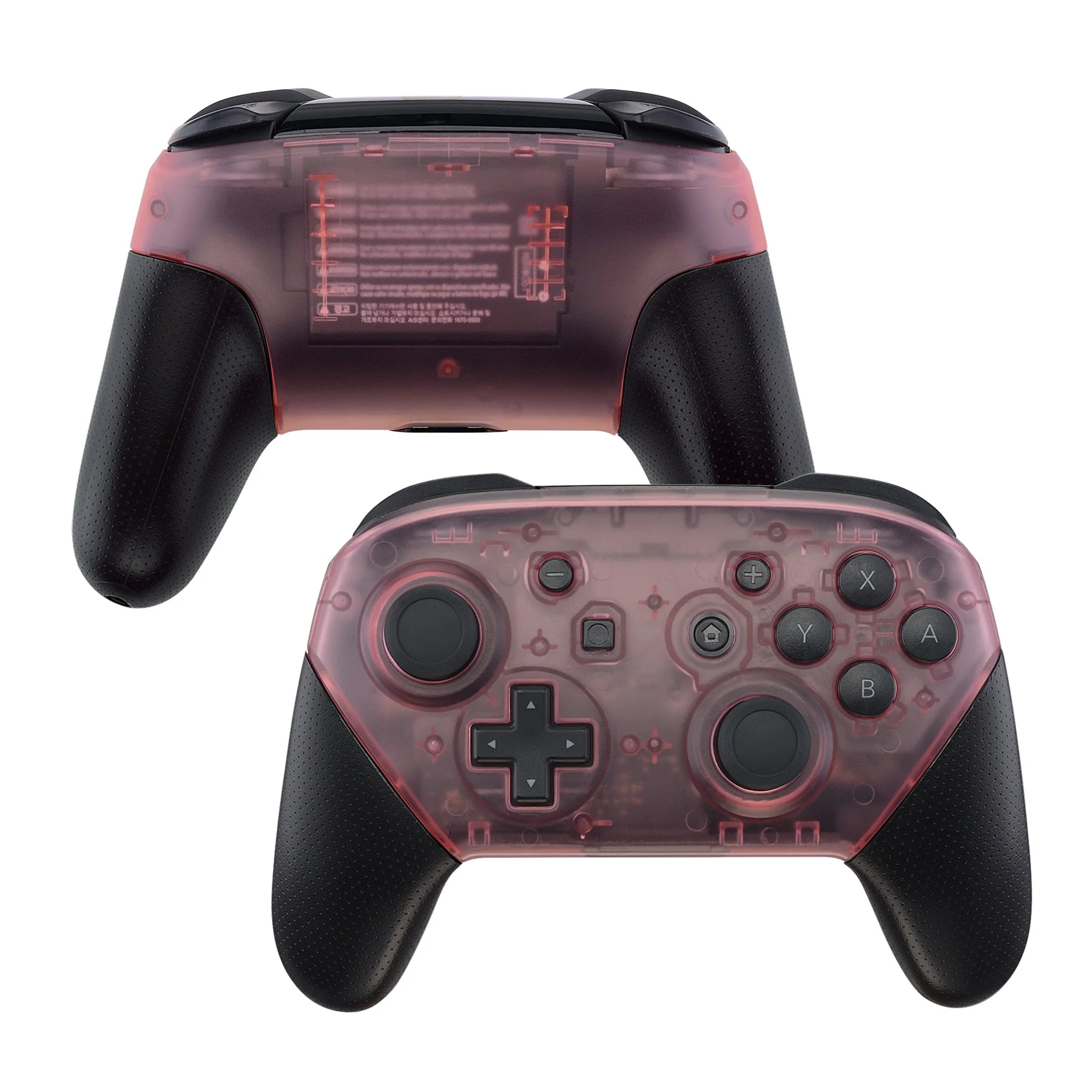 eXtremeRate Replacement Faceplate and Backplate for Nintendo Switch Pro Controller - Cherry Pink