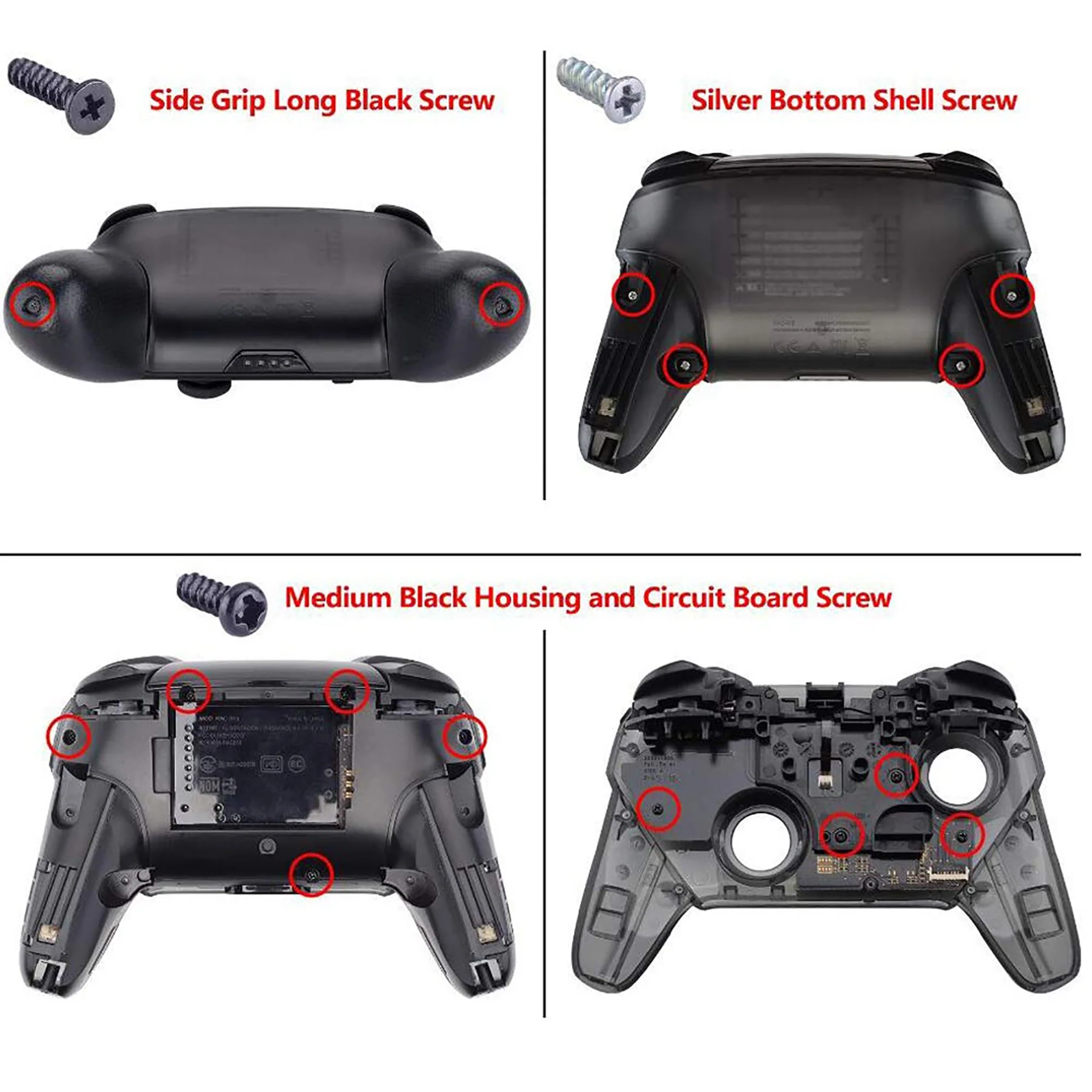 eXtremeRate DIY Replacement Full Set Buttons for Nintendo Switch Pro Controller - Chrome Blue Glossy - Image 10