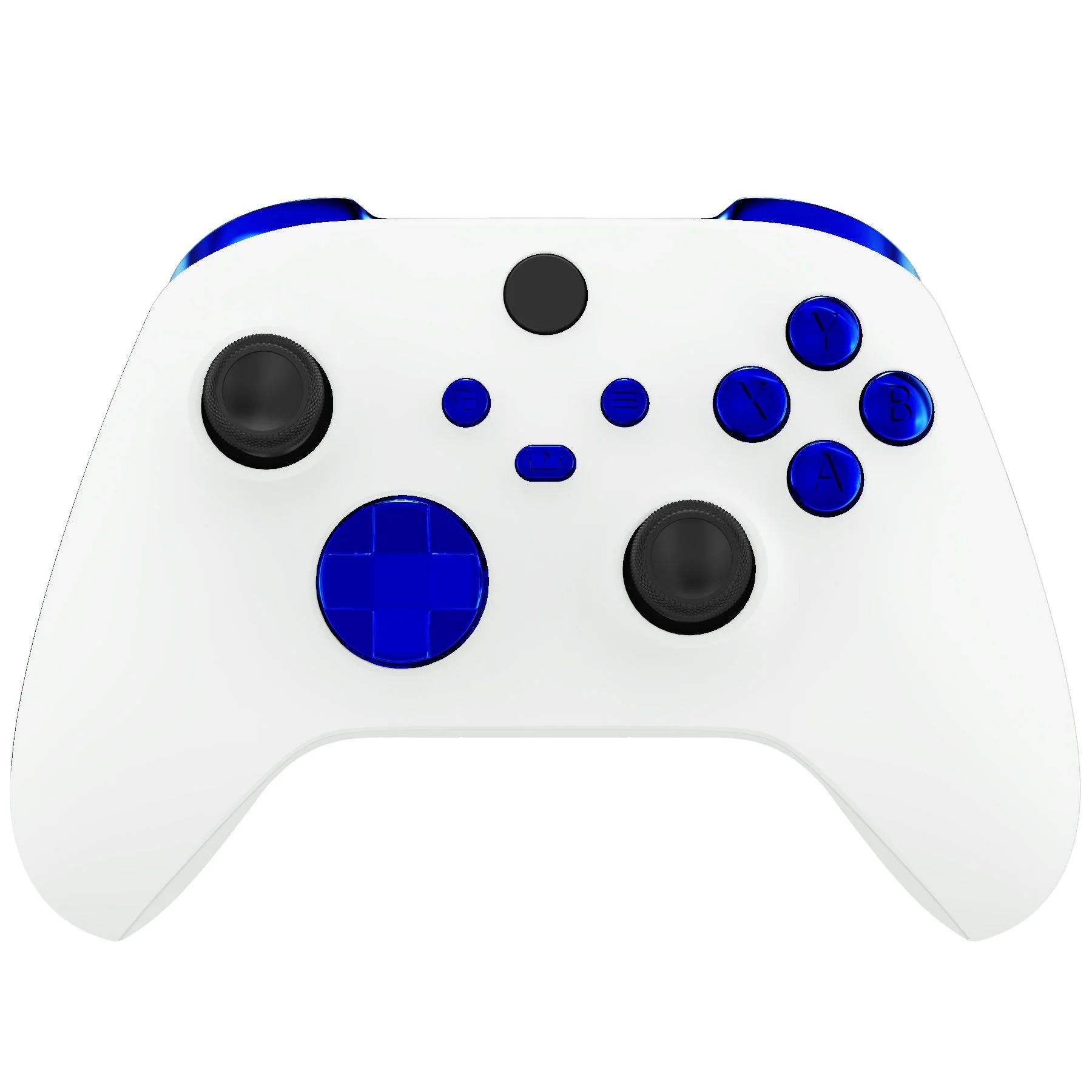 eXtremeRate Replacement Full Set Buttons for Xbox Series X & S Controller - Chrome Blue