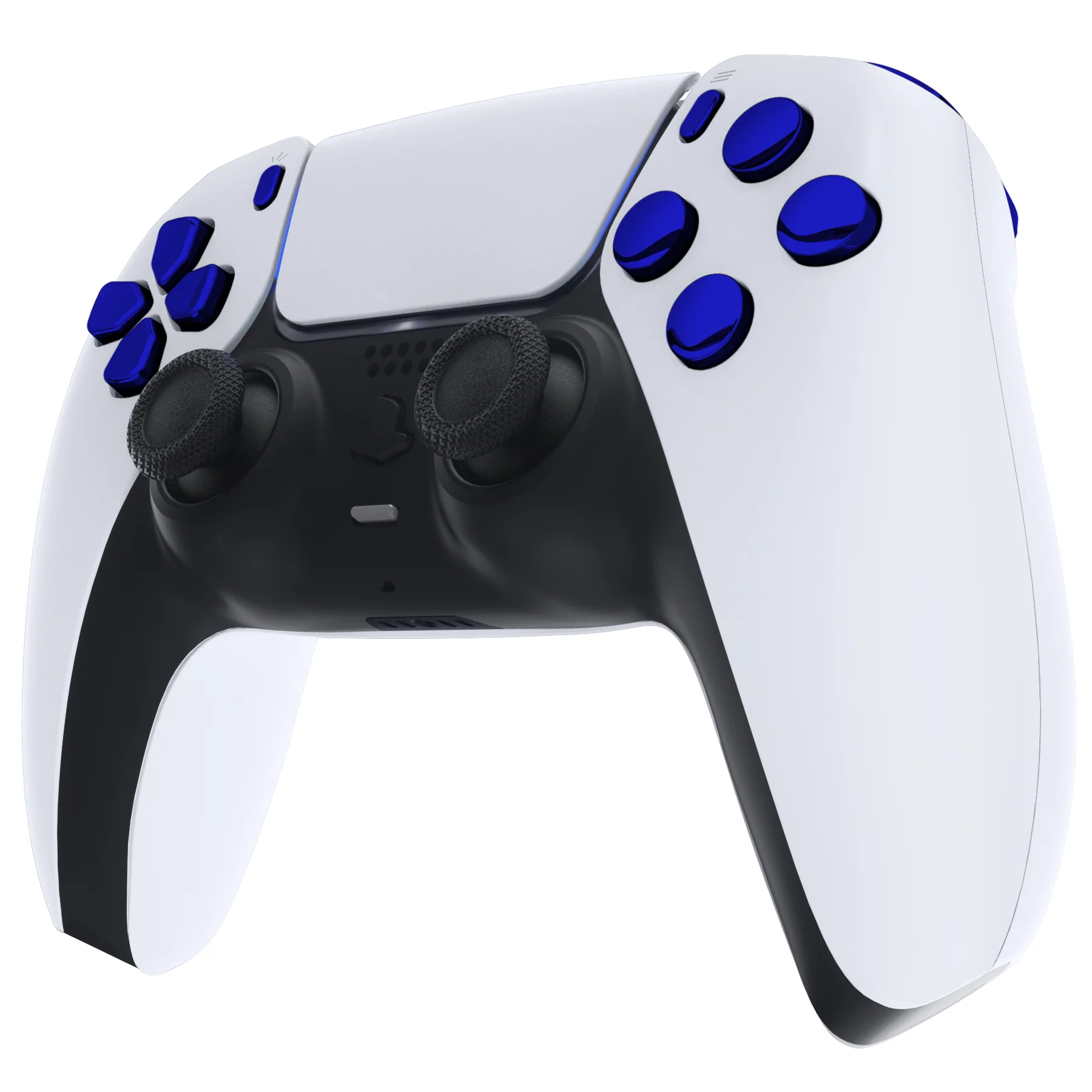 eXtremeRate Replacement Full Set Buttons Compatible with PS5 Controller BDM-030/040/050/060 - Chrome Blue - Image 5