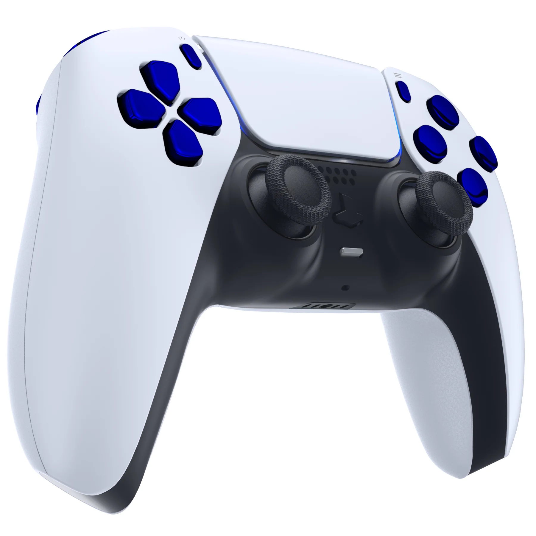eXtremeRate Replacement Full Set Buttons Compatible with PS5 Controller BDM-030/040/050/060 - Chrome Blue - Image 6