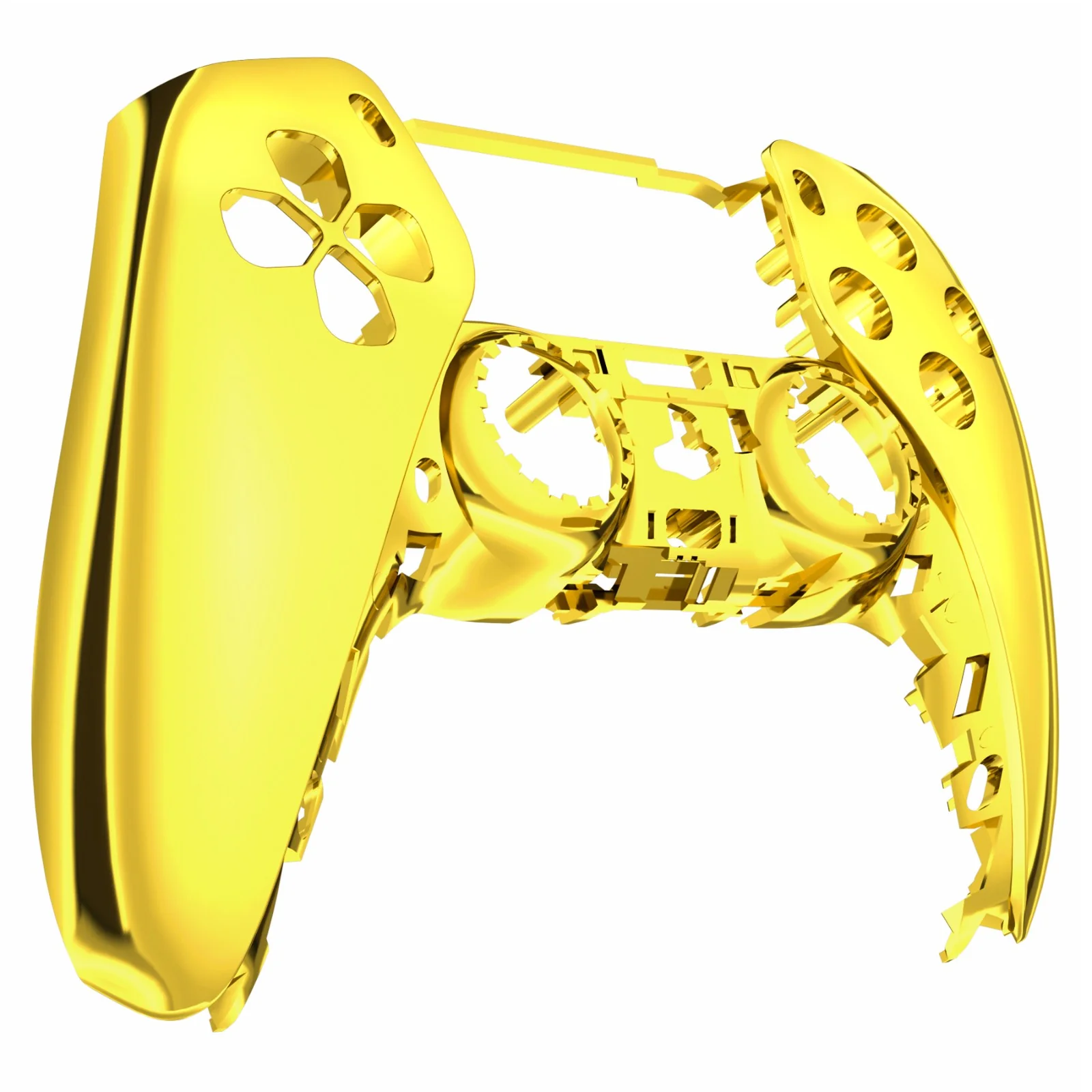 eXtremeRate Replacement Front Housing Shell Compatible with PS5 Controller BDM-010/020/030/040/050 - Chrome Gold Glossy - Image 10