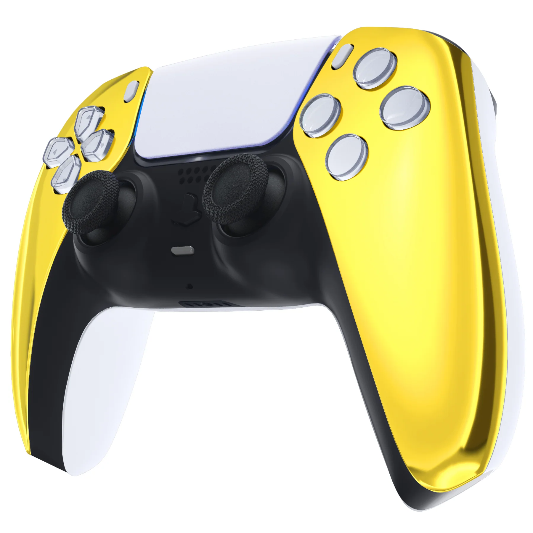 eXtremeRate Replacement Front Housing Shell Compatible with PS5 Controller BDM-010/020/030/040/050 - Chrome Gold Glossy - Image 4