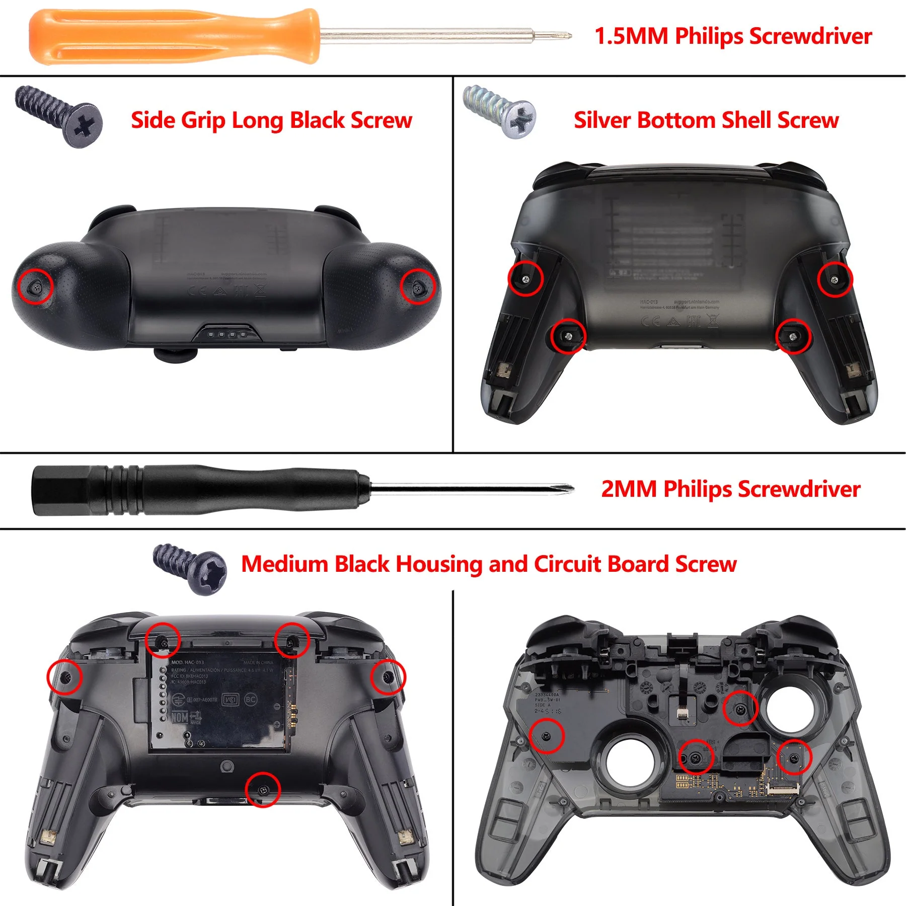 eXtremeRate Replacement Handle Grips for Nintendo Switch Pro Controller - Chrome Gold - Image 3