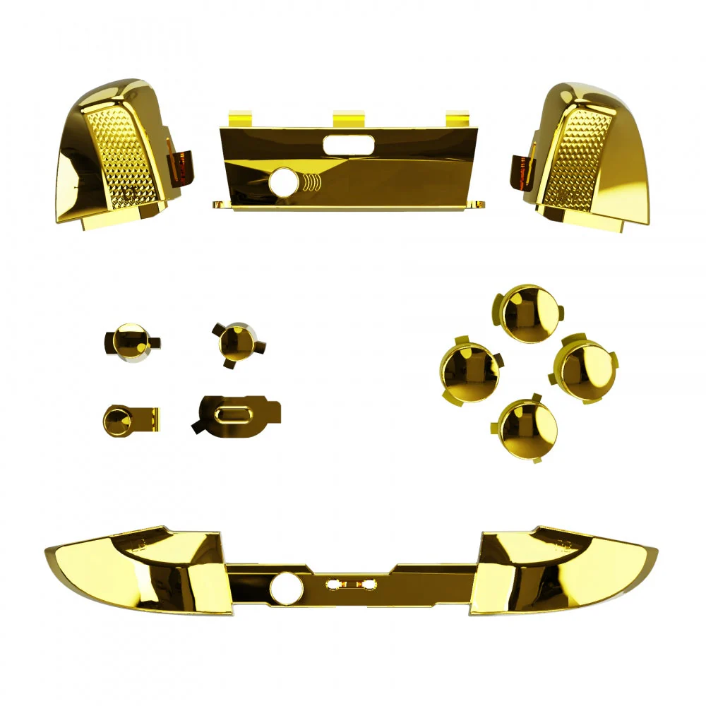 eXtremeRate Replacement Buttons Kit for Xbox One Elite Series 2 & Elite 2 Core Controller - Chrome Gold - Image 2