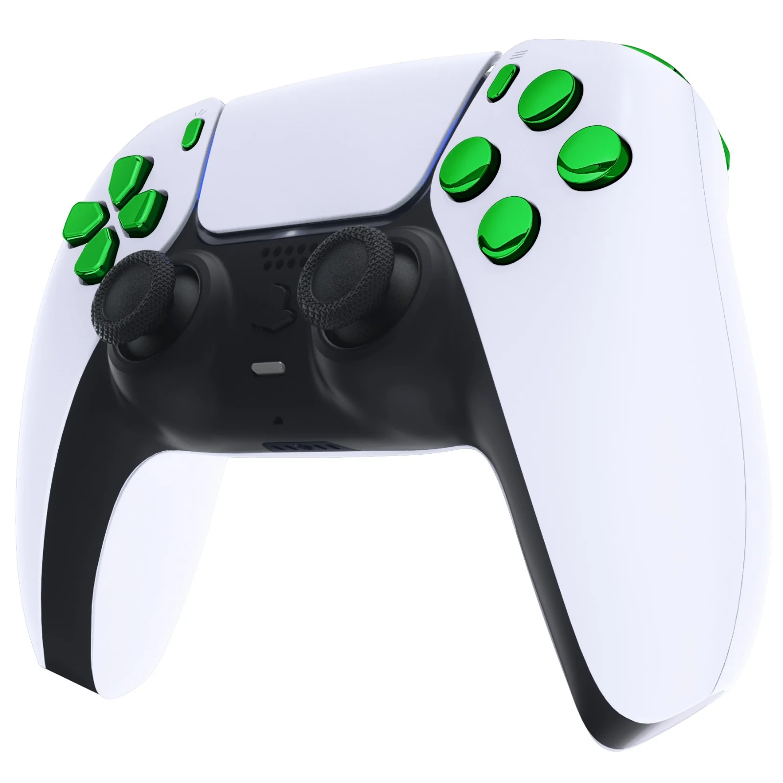 eXtremeRate Replacement Full Set Buttons Compatible with PS5 Controller BDM-010/020 - Chrome Green - Image 4