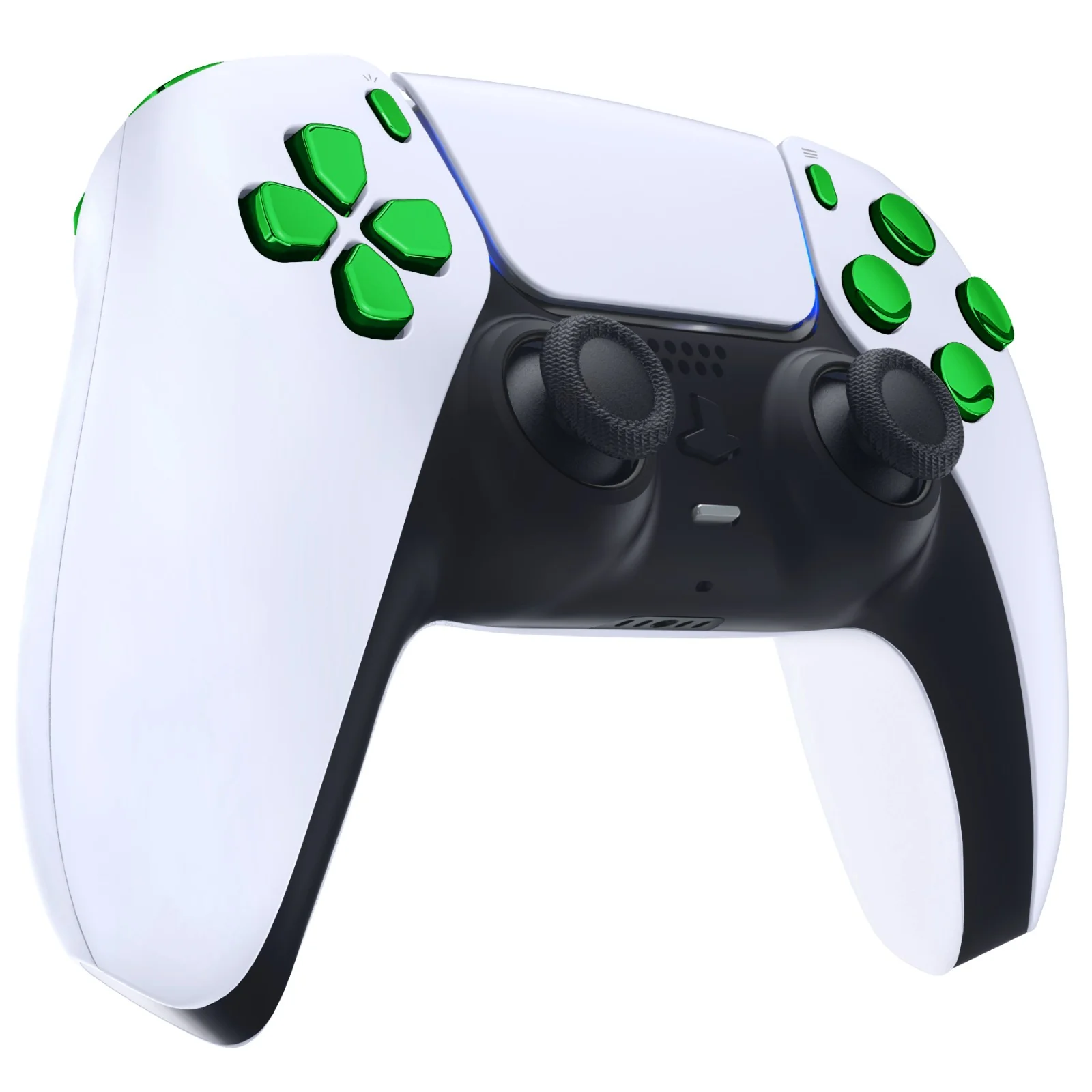 eXtremeRate Replacement Full Set Buttons Compatible with PS5 Controller BDM-010/020 - Chrome Green - Image 5