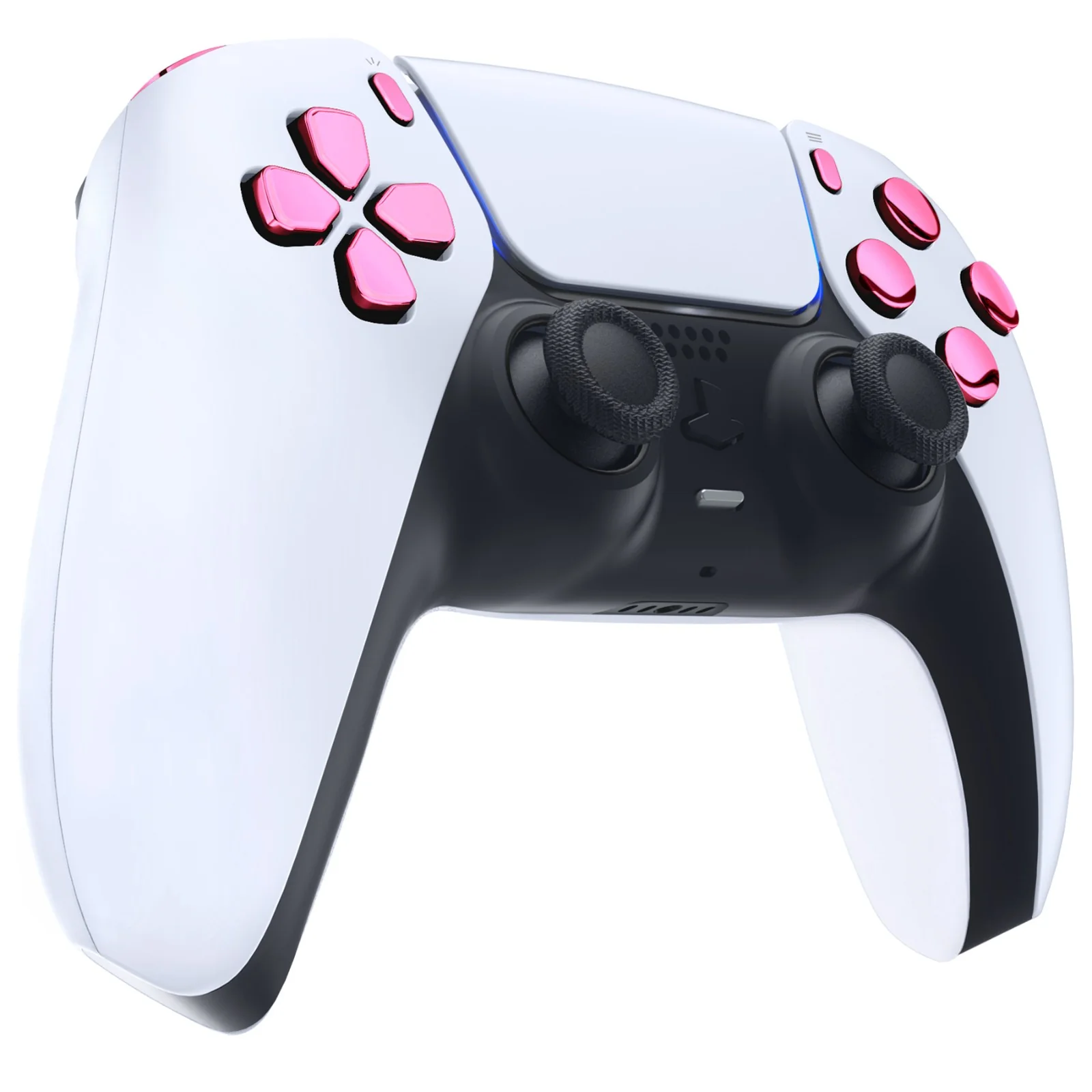 eXtremeRate Replacement Full Set Buttons Compatible with PS5 Controller BDM-010/020 - Chrome Pink - Image 5