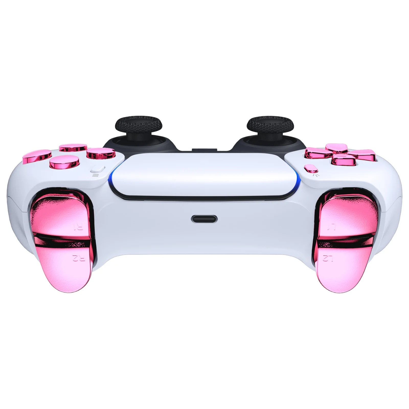 eXtremeRate Replacement Full Set Buttons Compatible with PS5 Controller BDM-010/020 - Chrome Pink - Image 7
