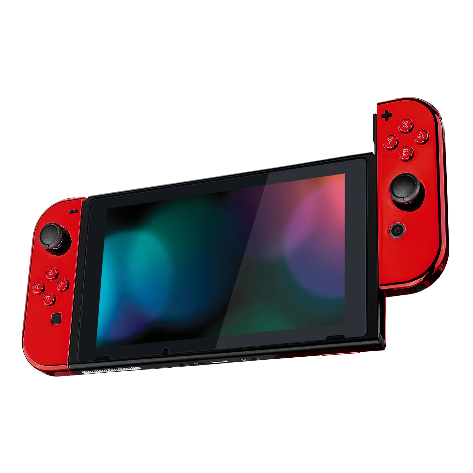 eXtremeRate Replacement Full Set Shell Case with Buttons for Joycon of NS Switch - Chrome Red - Image 5