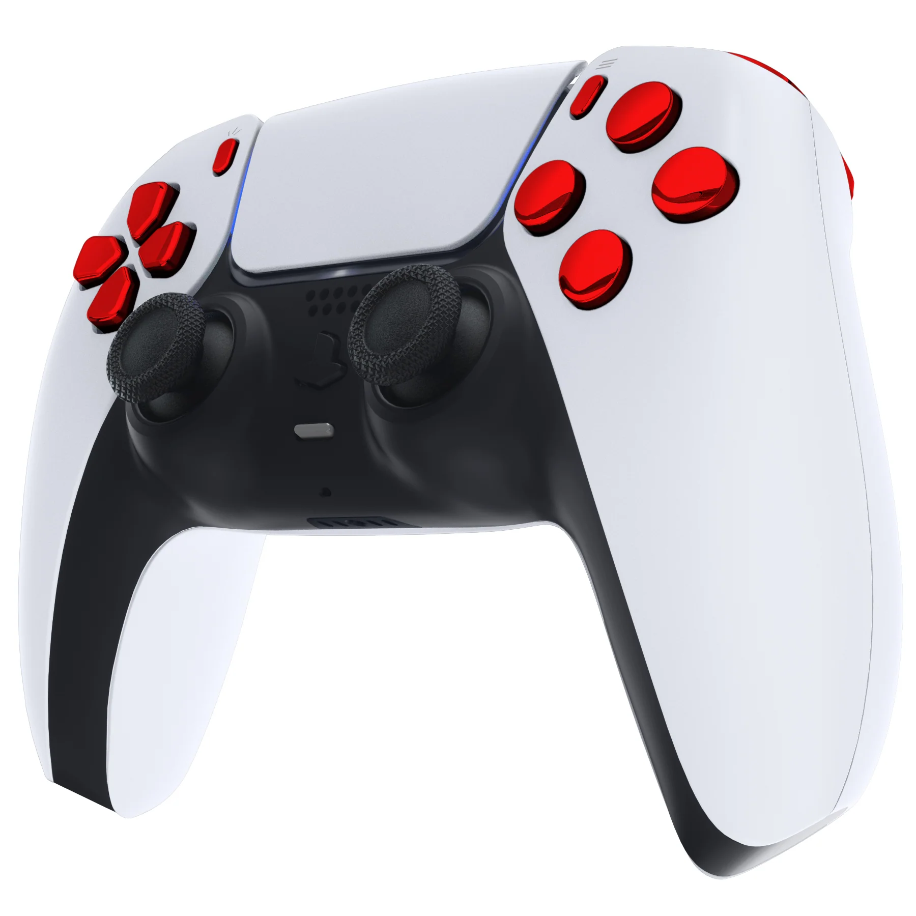 eXtremeRate Replacement Full Set Buttons Compatible with PS5 Controller BDM-030/040/050/060 - Chrome Red - Image 5