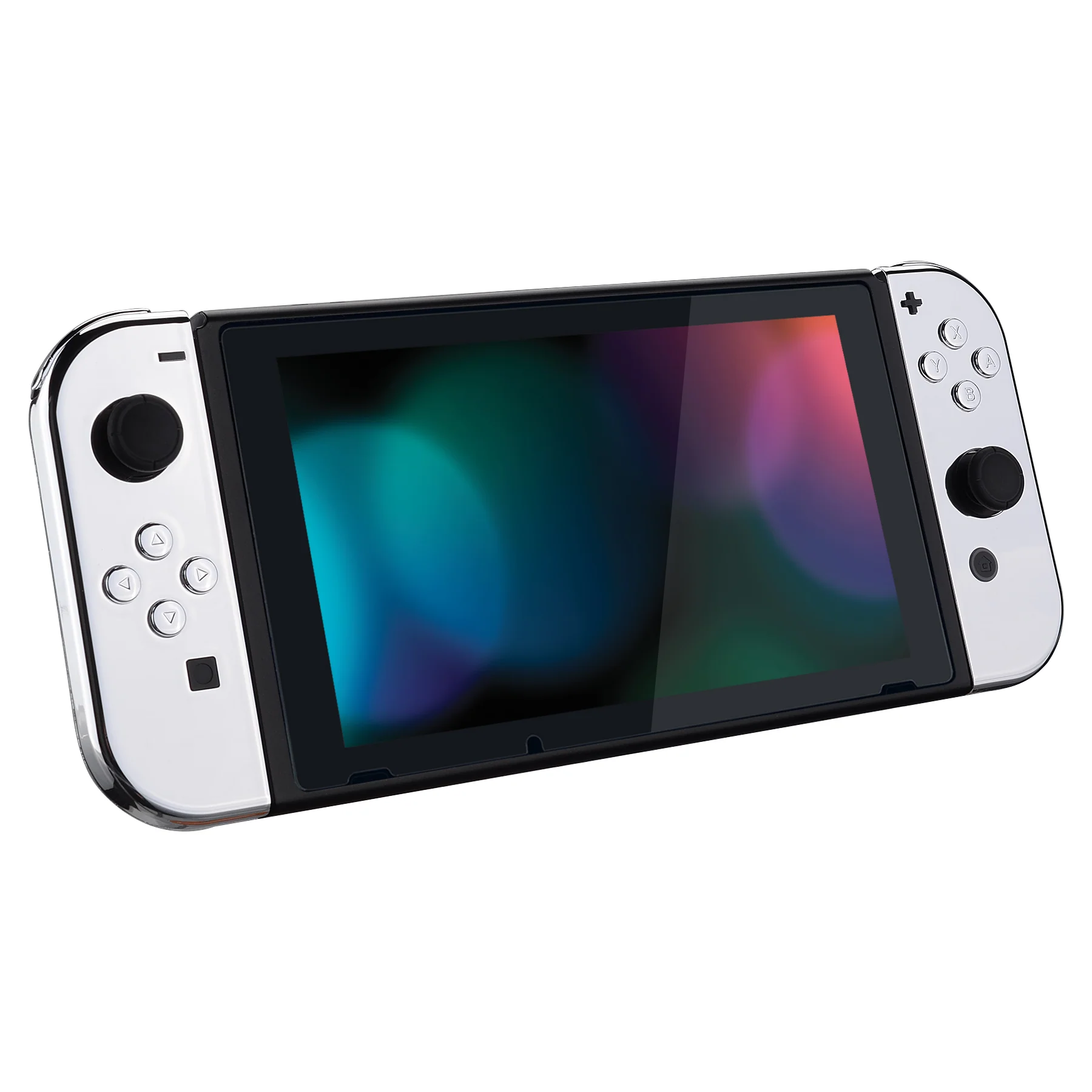 eXtremeRate Replacement Full Set Shell Case with Buttons for Joycon of NS Switch - Chrome Silver - Image 6