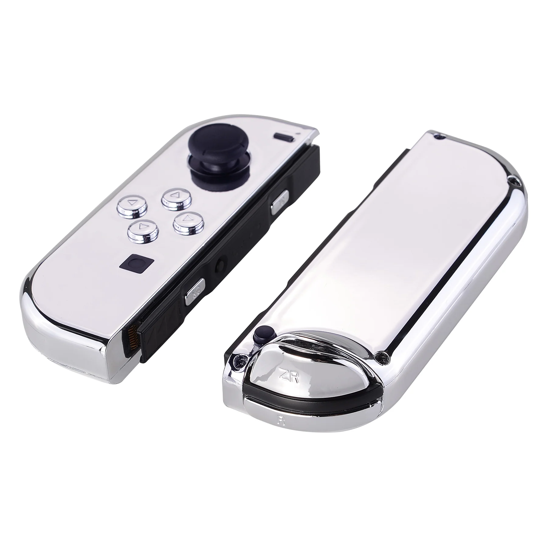 eXtremeRate Replacement Full Set Shell Case with Buttons for Joycon of NS Switch - Chrome Silver - Image 9