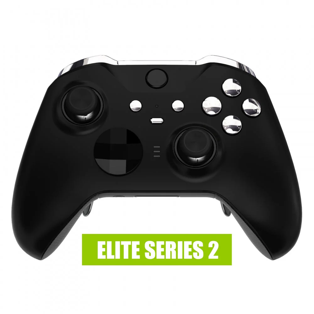 eXtremeRate Replacement Buttons Kit for Xbox One Elite Series 2  & Elite 2 Core Controller - Chrome Silver