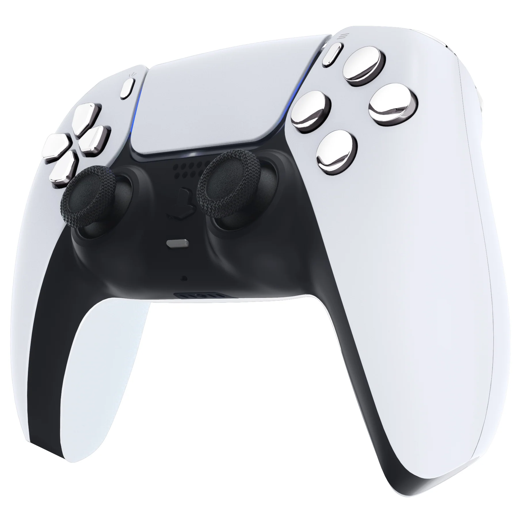 eXtremeRate Replacement Full Set Buttons Compatible with PS5 Controller BDM-030/040/050/060 - Chrome Silver - Image 5