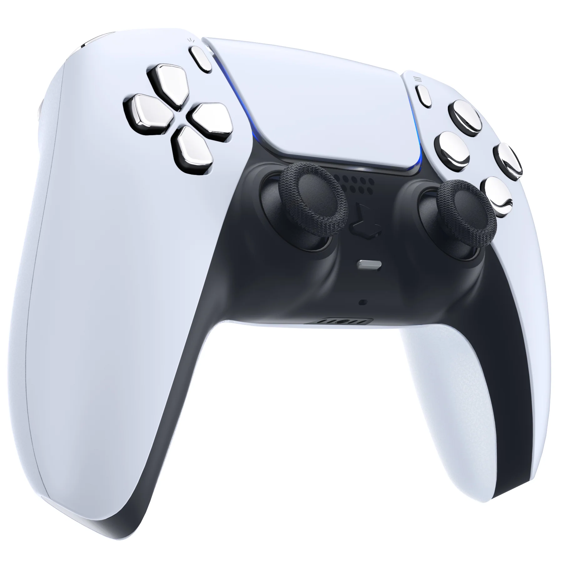 eXtremeRate Replacement Full Set Buttons Compatible with PS5 Controller BDM-030/040/050/060 - Chrome Silver - Image 6