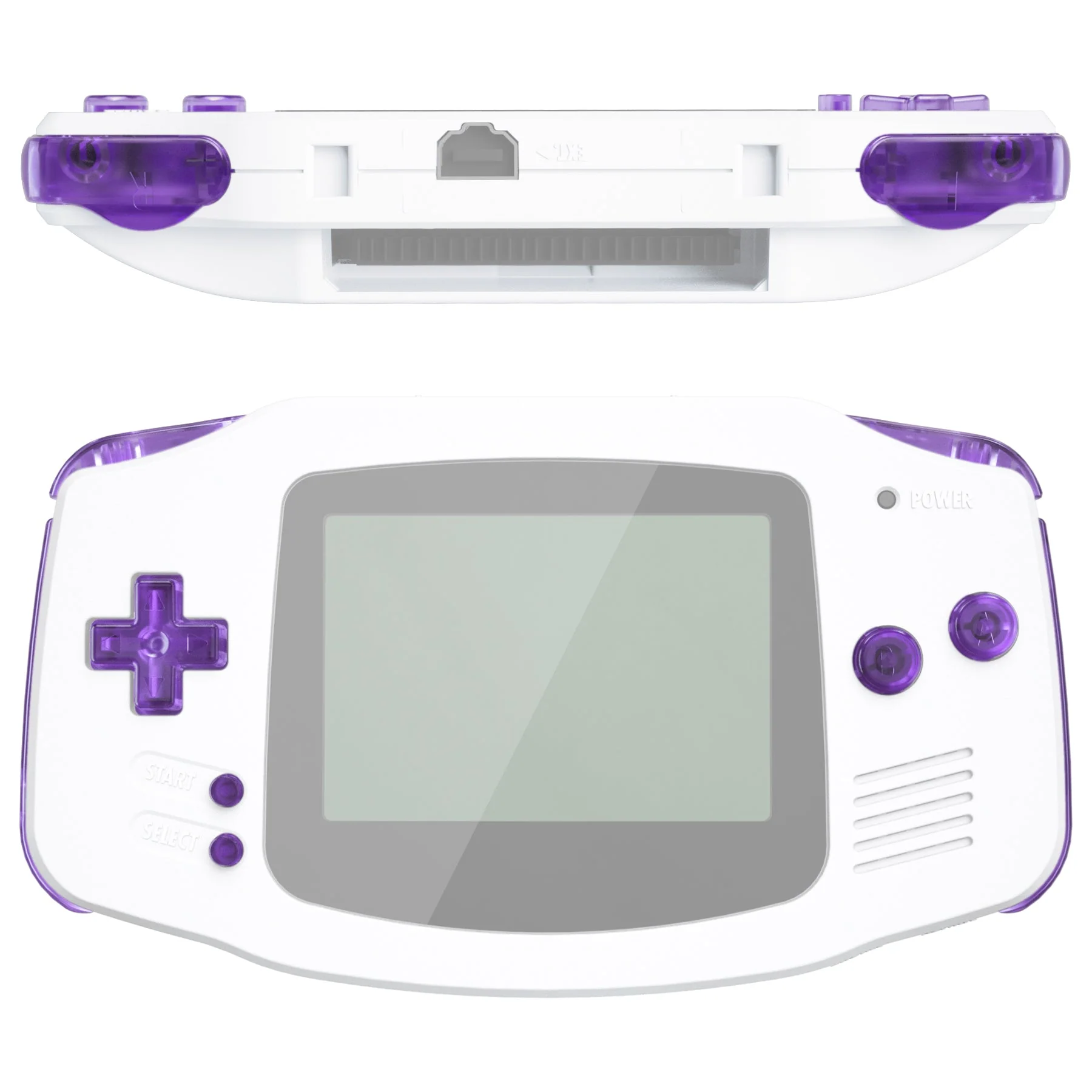 eXtremeRate GBA Replacement Full Set Buttons for Gameboy Advance - Clear Atomic Purple