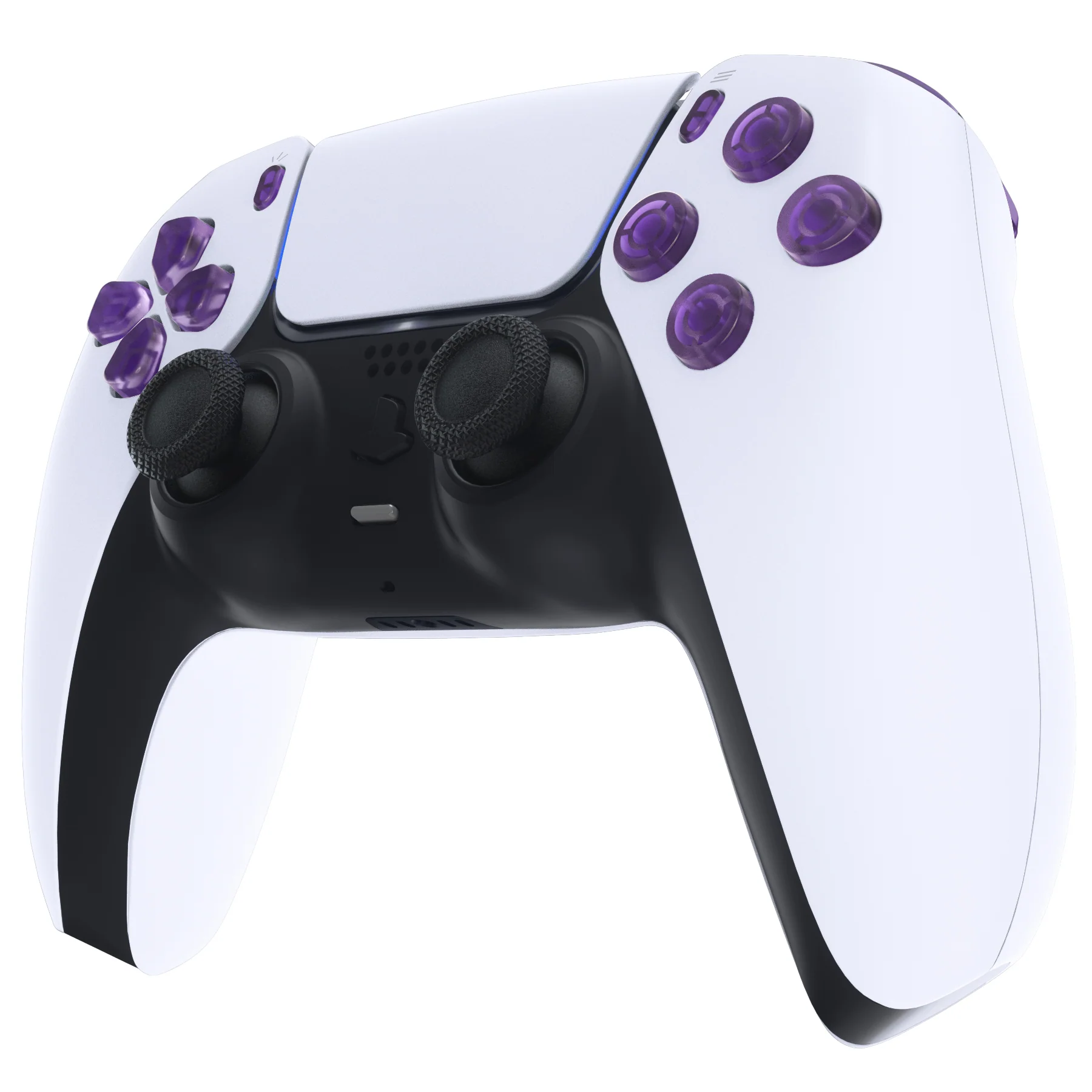 eXtremeRate Replacement Full Set Buttons Compatible with PS5 Controller BDM-030/040/050/060 - Clear Atomic Purple - Image 5