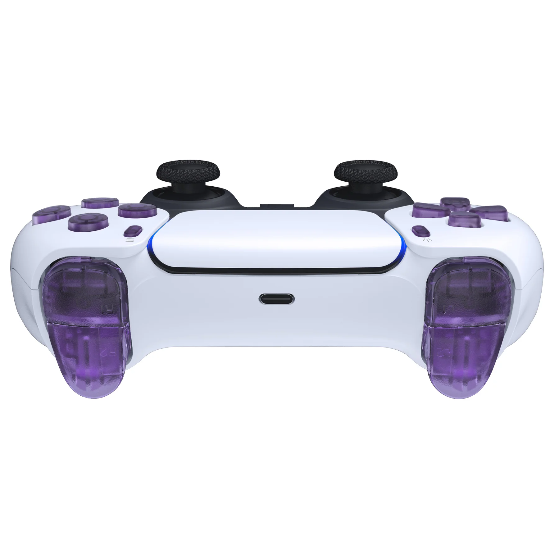 eXtremeRate Replacement Full Set Buttons Compatible with PS5 Controller BDM-030/040/050/060 - Clear Atomic Purple - Image 8